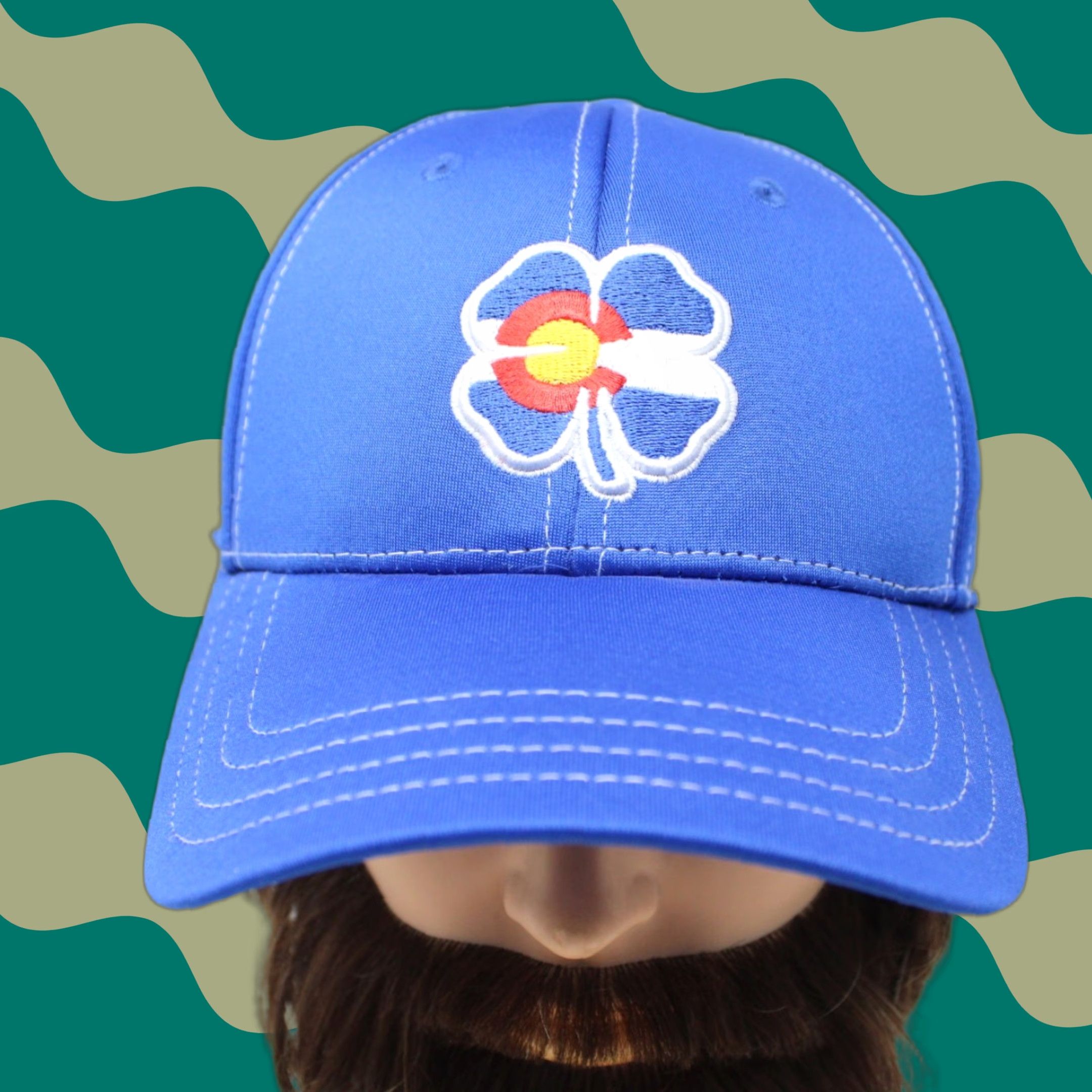 Vintage Black Clover Hat Mens XL Blue 100% Polyester Baseball Cap Sports Knit Style Casual Adjustable Cap Size ONE SIZE - 1 Thumbnail