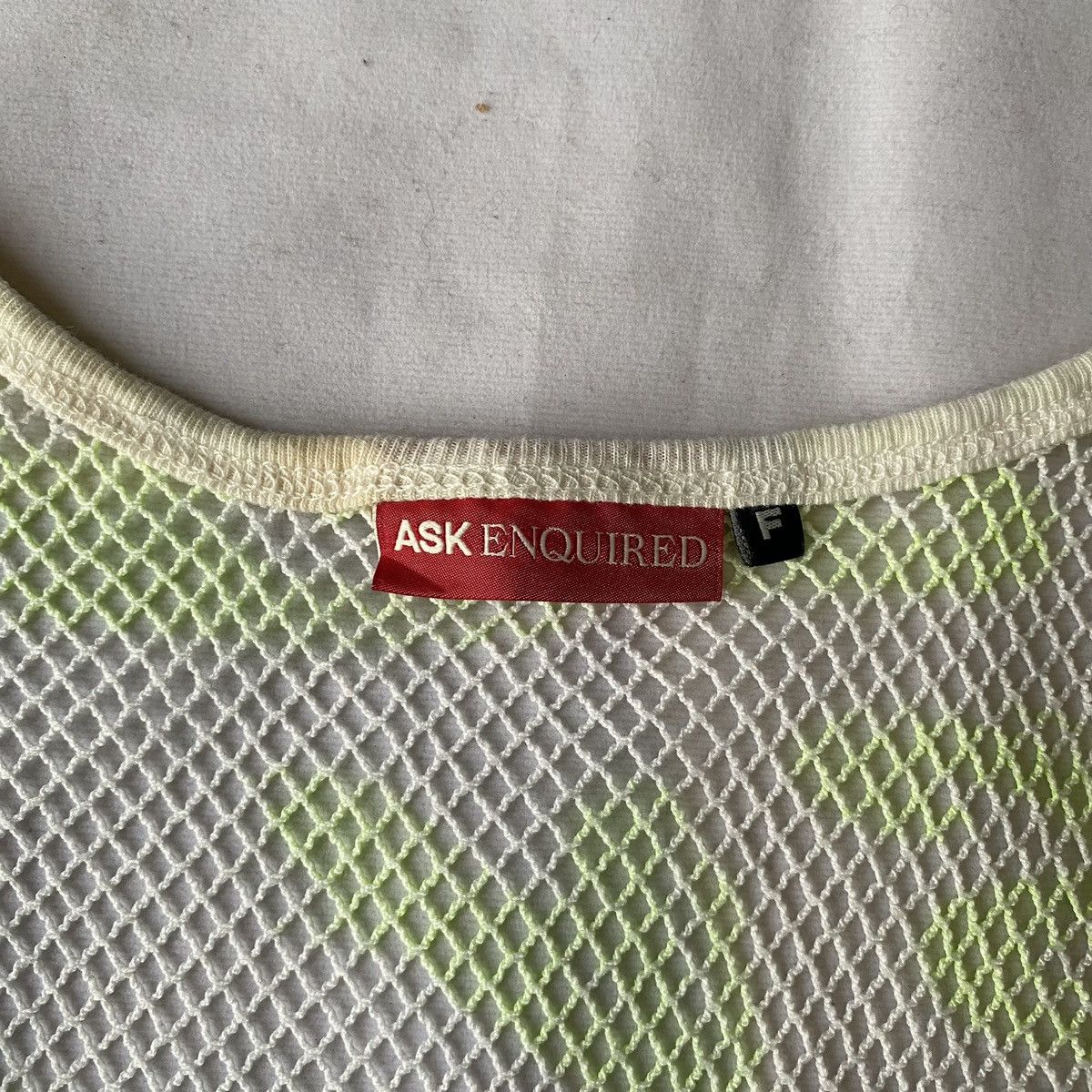 Japanese Brand ASK ENQUIRED Tank Top Mesh Neon LGB Style Size US M / EU 48-50 / 2 - 6 Thumbnail