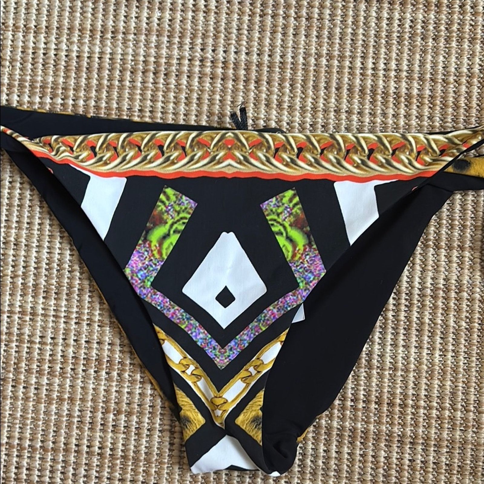 Versace NWT Versace Black and Yellow Bikini Swimwear Size 3C Size ONE SIZE - 4 Thumbnail