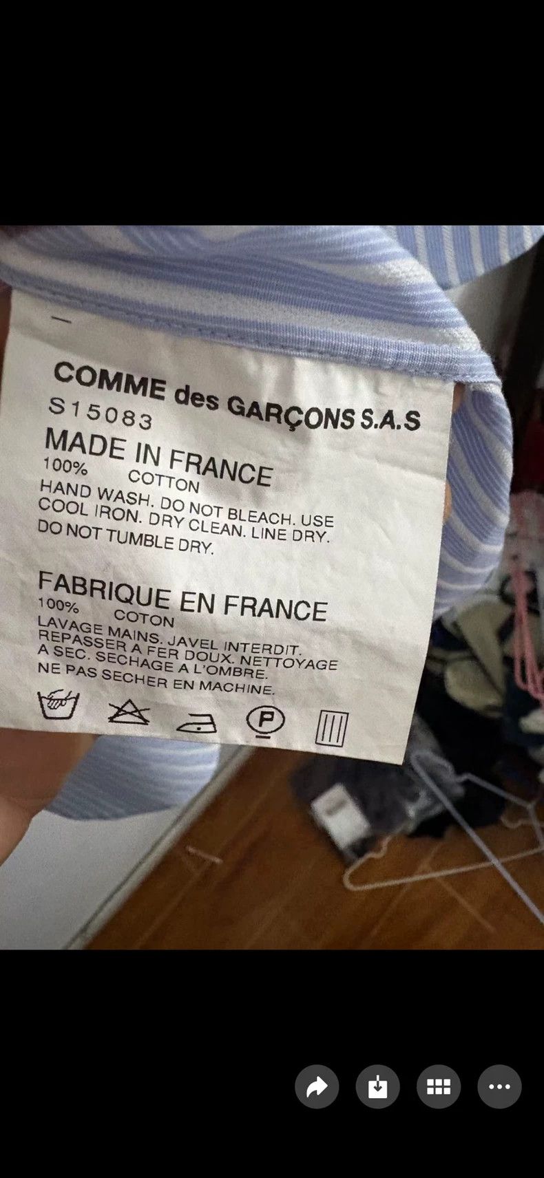 Comme des Garcons Comme Des Garcons Striped shirts made in France Size US M / EU 48-50 / 2 - 4 Thumbnail