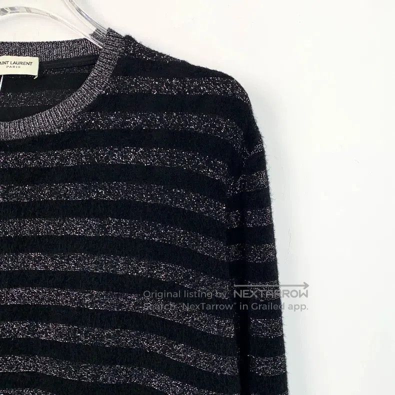 Saint Laurent Paris Saint Laurent Paris Black striped knitted sweater. Size US M / EU 48-50 / 2 - 3 Thumbnail