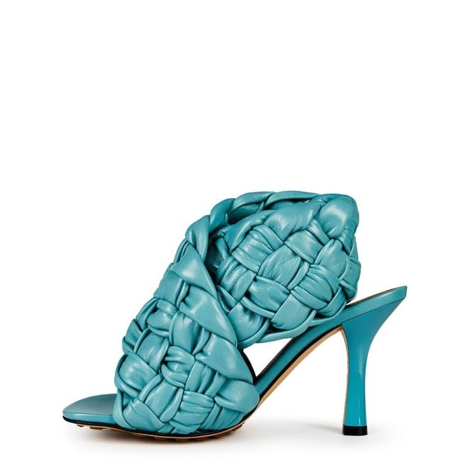 Bottega Veneta Bottega Veneta Stiletto Heel High Slide Mules in Blue Size US 5.5 / IT 35.5 - 2 Thumbnail