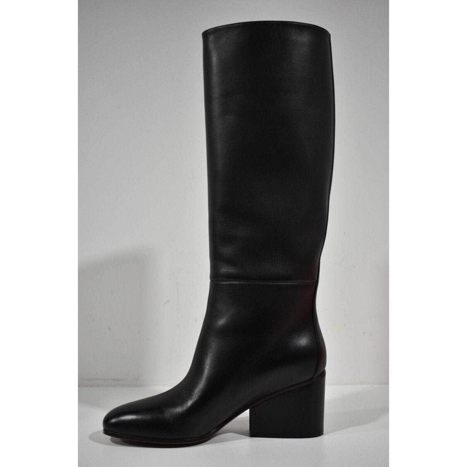 Hermes Hermes New Jersey Black Calfskin Leather Knee High Block Size US 9 / IT 39 - 7 Thumbnail