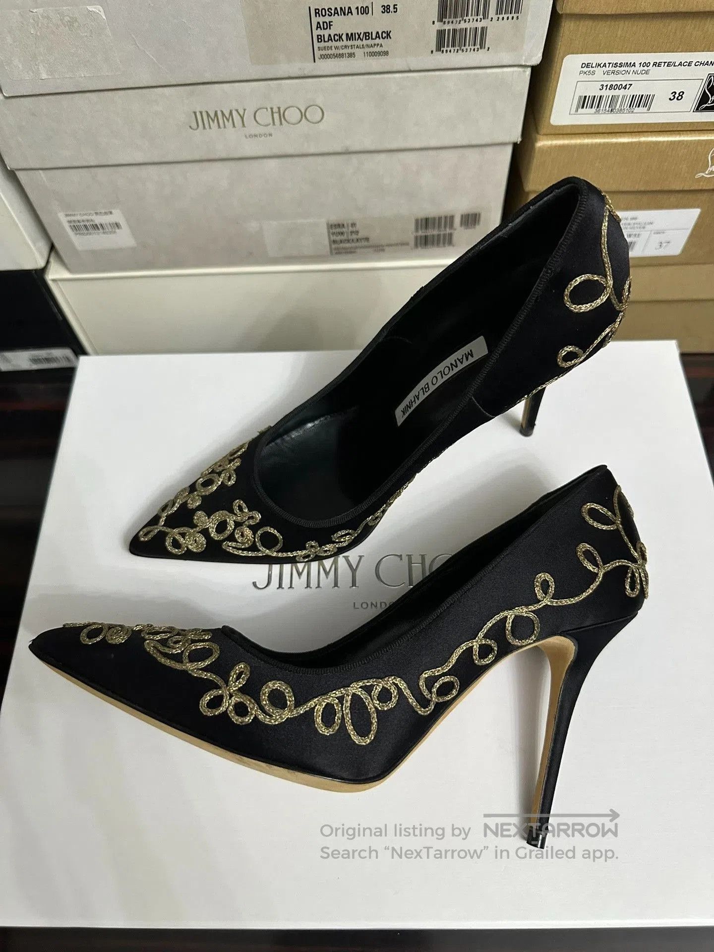 Manolo Blahnik Manolo Blahnik Pointed-Toe High Heels. Size US 7 / IT 37 - 2 Thumbnail