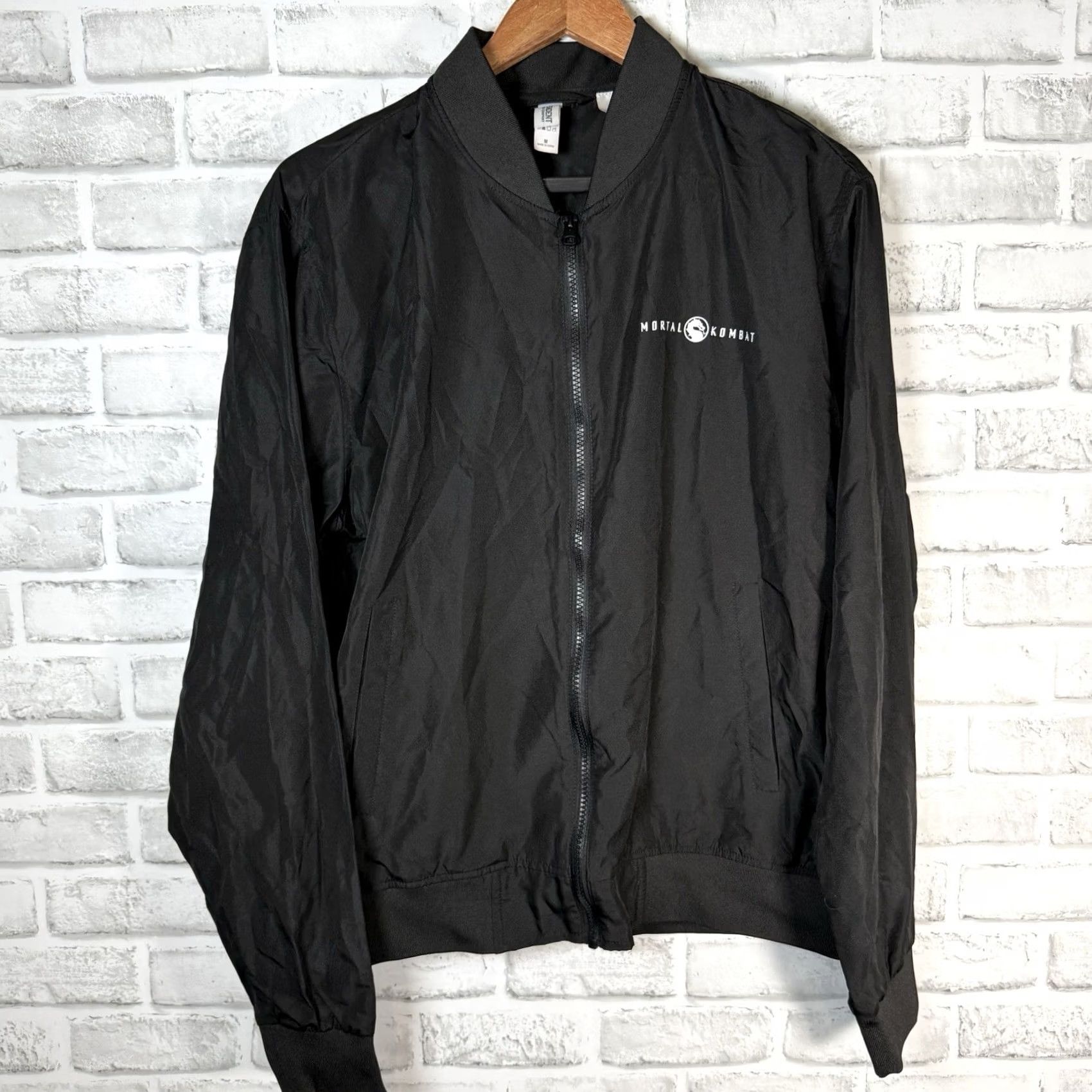 Vintage Mortal Kombat Jacket Bomber Full Zip Mens M Black 100% Polyester Size US M / EU 48-50 / 2 - 2 Thumbnail
