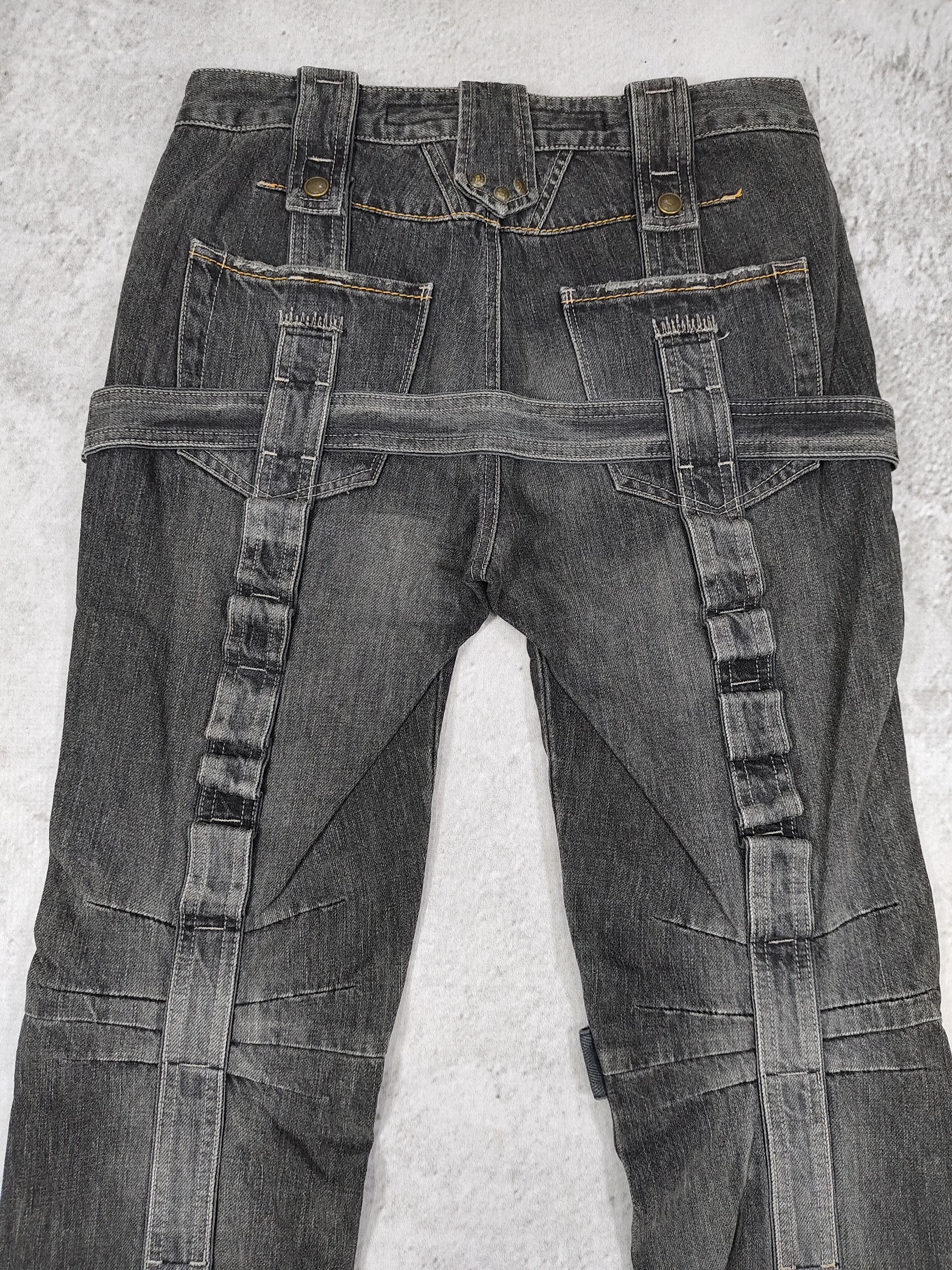 Marithe + Francois Girbaud 90s MFG- Cyber Grunge Strap Bondage Washed Jeans Size US 30 / EU 46 - 7 Thumbnail