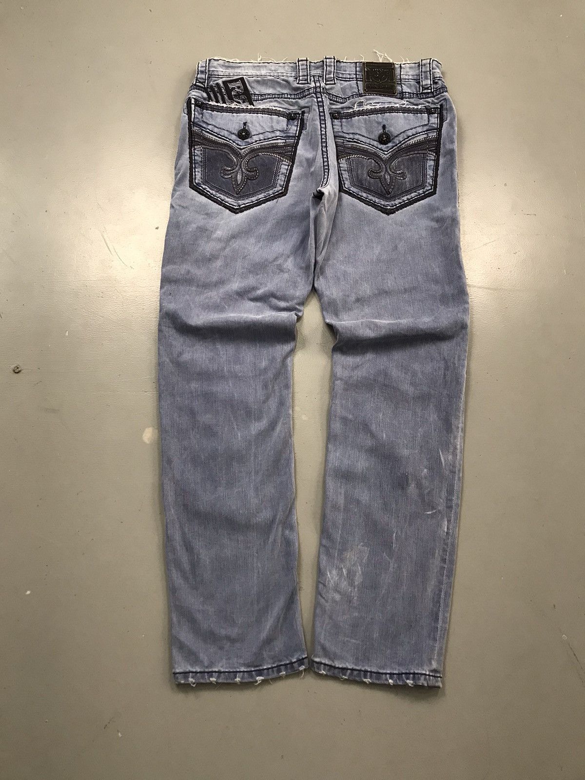 Sun fade Vintage Rock revival tappered fit denim