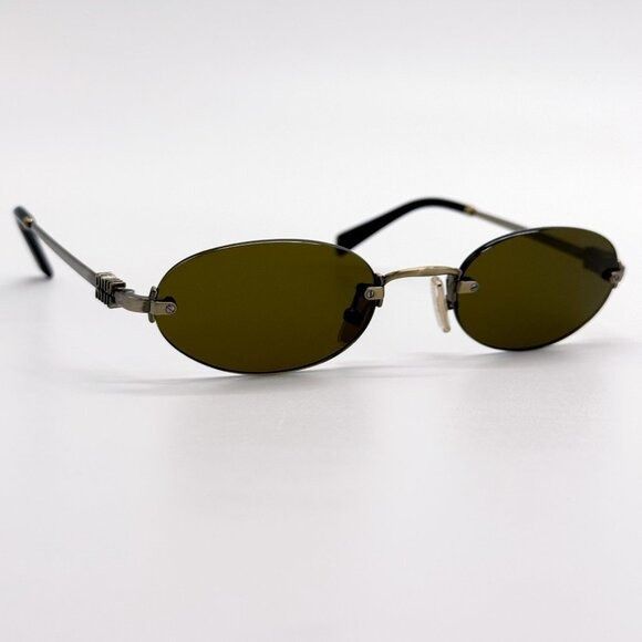 Miu Miu NEW MIU MIU SUNGLASSES MUA54S 26C09Z OVAL GOLD WOMEN MU A54S Size ONE SIZE - 5 Thumbnail