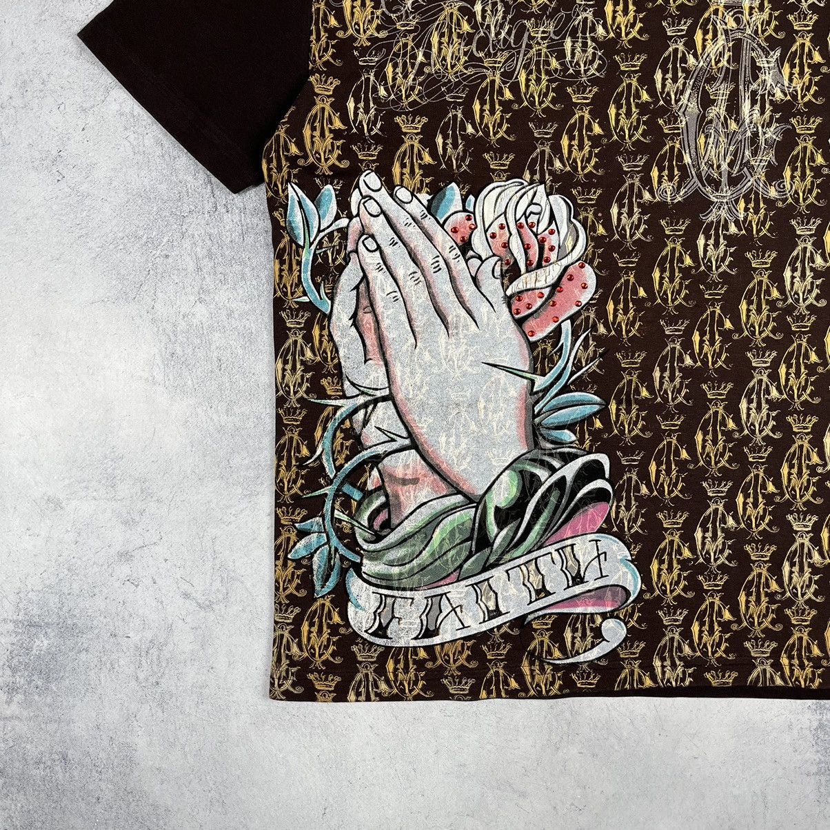 Christian Audigier Vintage Christian Audigier y2k AOP rare brown tee 90’s Size US L / EU 52-54 / 3 - 5 Thumbnail