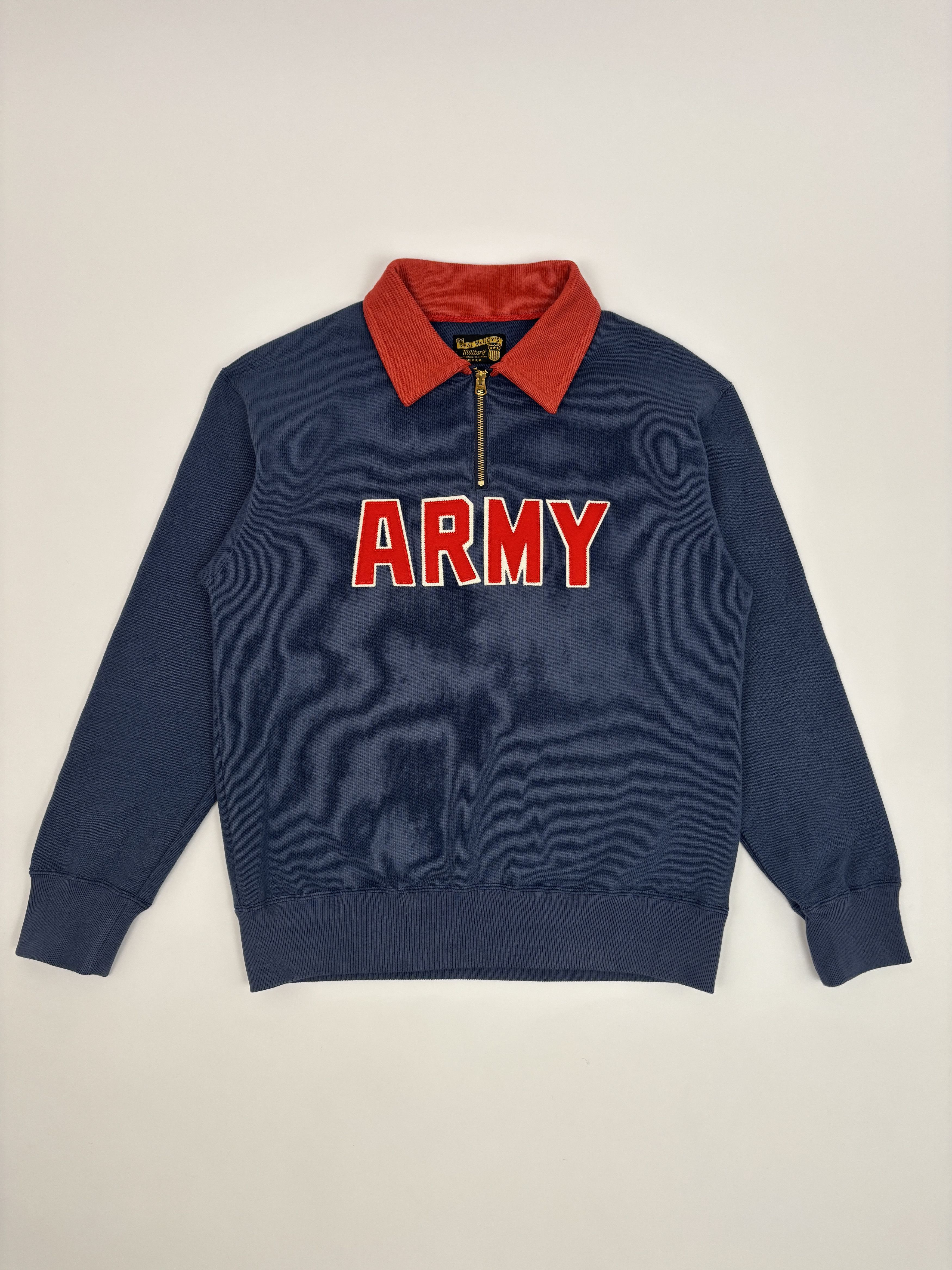 The Real McCoy's Real McCoy’s Athletic Half-Zip Jersey Army Size US M / EU 48-50 / 2 - 2 Thumbnail