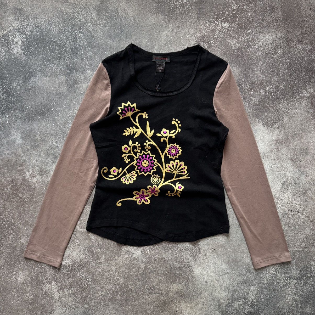 Hysteric Glamour 2000’s Aesthetic Vintage Y2K Floral Long Sleeve Top Size M / US 6-8 / IT 42-44 - 1 Thumbnail