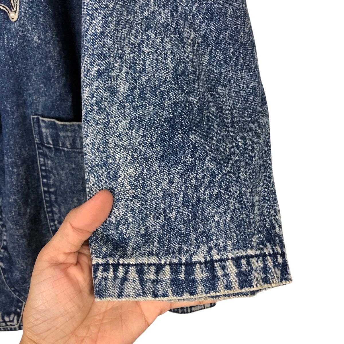 Japanese Brand 📌Vintage Denim Jacket Mireille Embroidery Issey Miyake Size US L / EU 52-54 / 3 - 16 Thumbnail