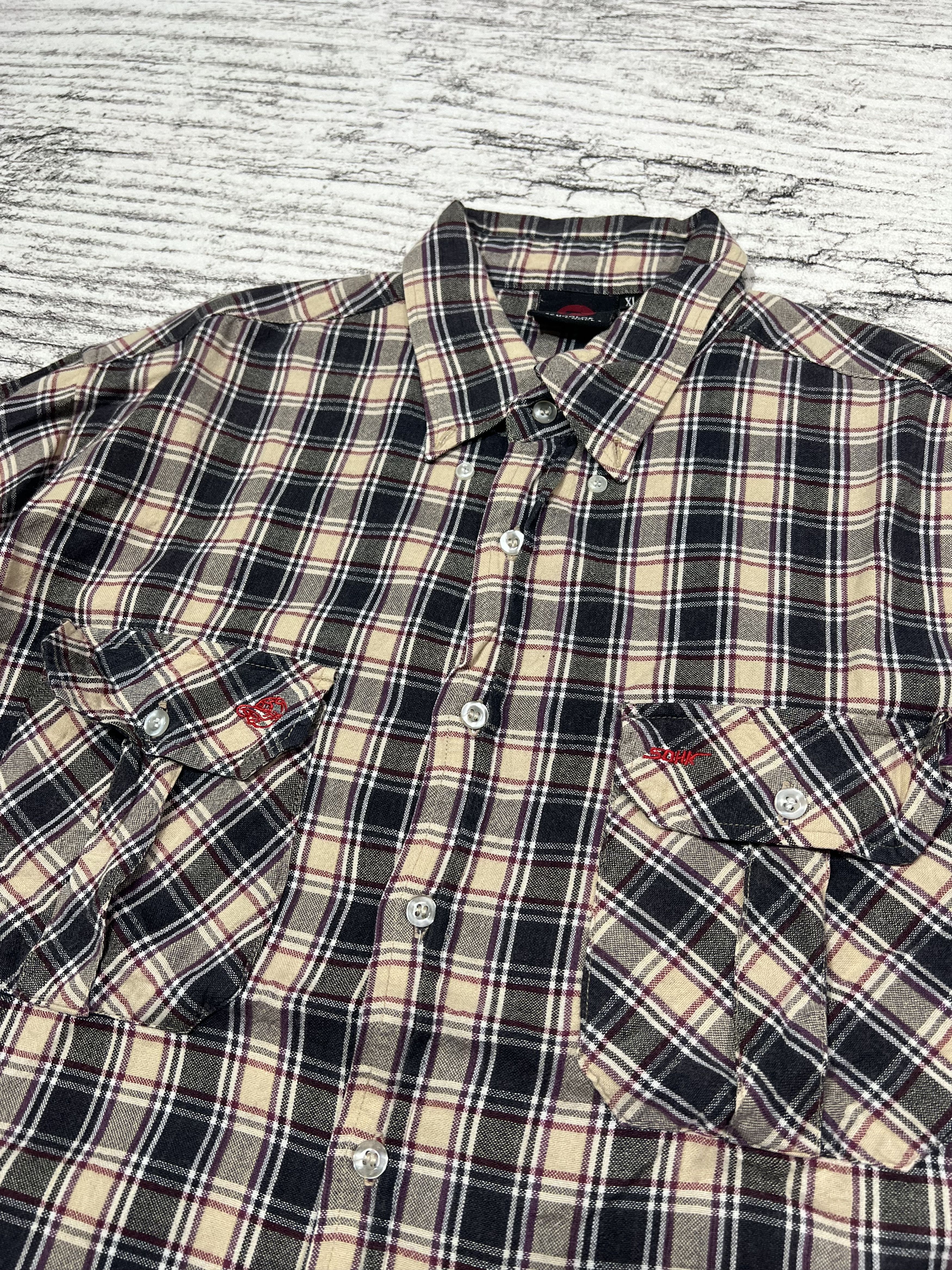 Japanese Brand 2000s Sohk Plaid Pocket Shirt y2k lgb ifsixwasnine Size US XL / EU 56 / 4 - 3 Thumbnail