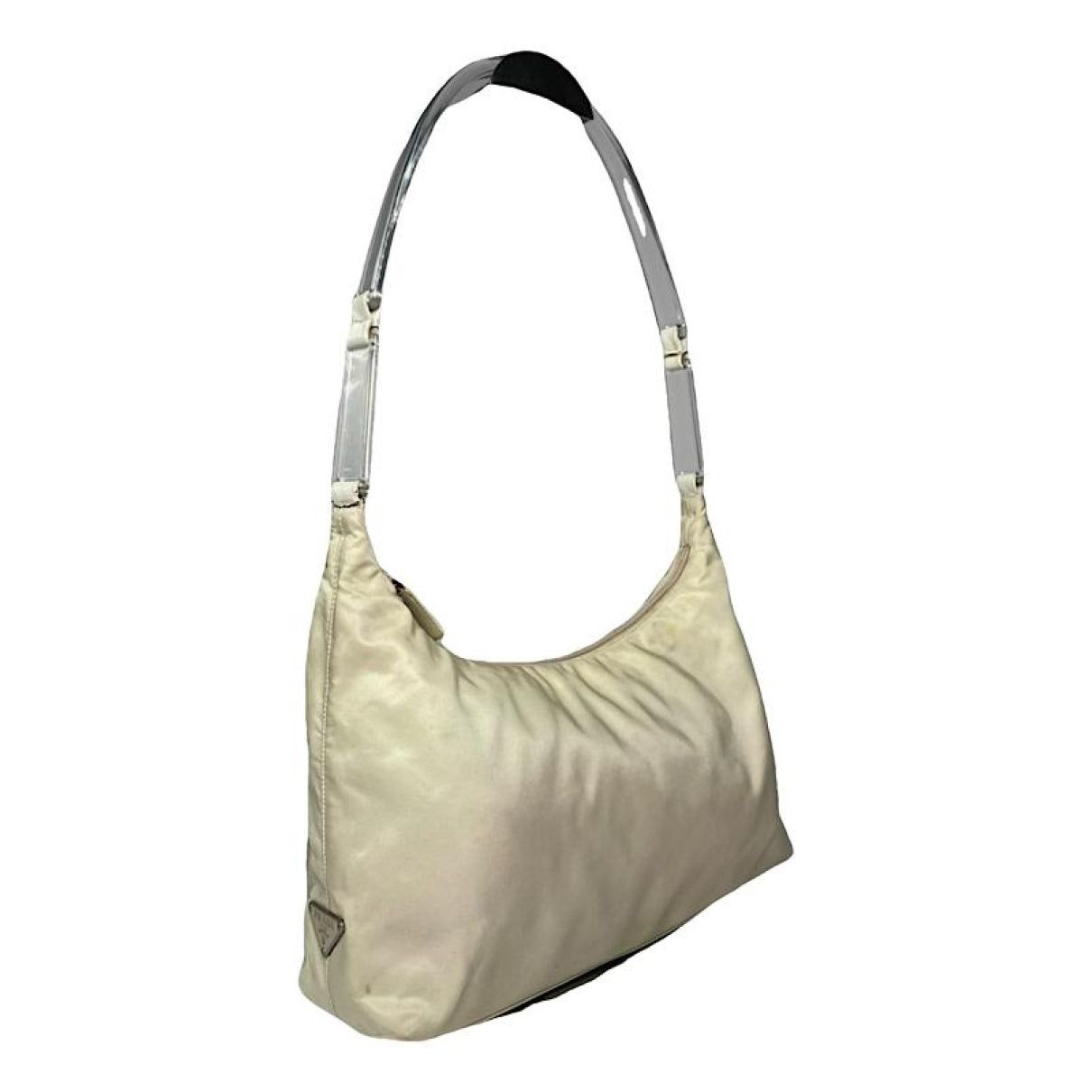 Prada Cleo Beige Polyester Handbag Size ONE SIZE - 1 Thumbnail