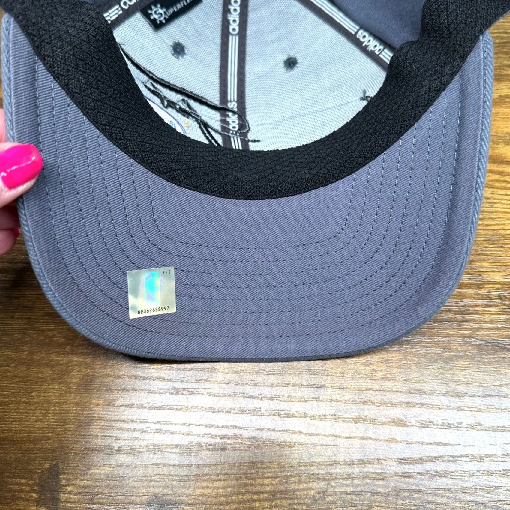Adidas Adidas Grey NBA Basketball Cap Mens LXL Sport Casual Hat Size ONE SIZE - 5 Thumbnail