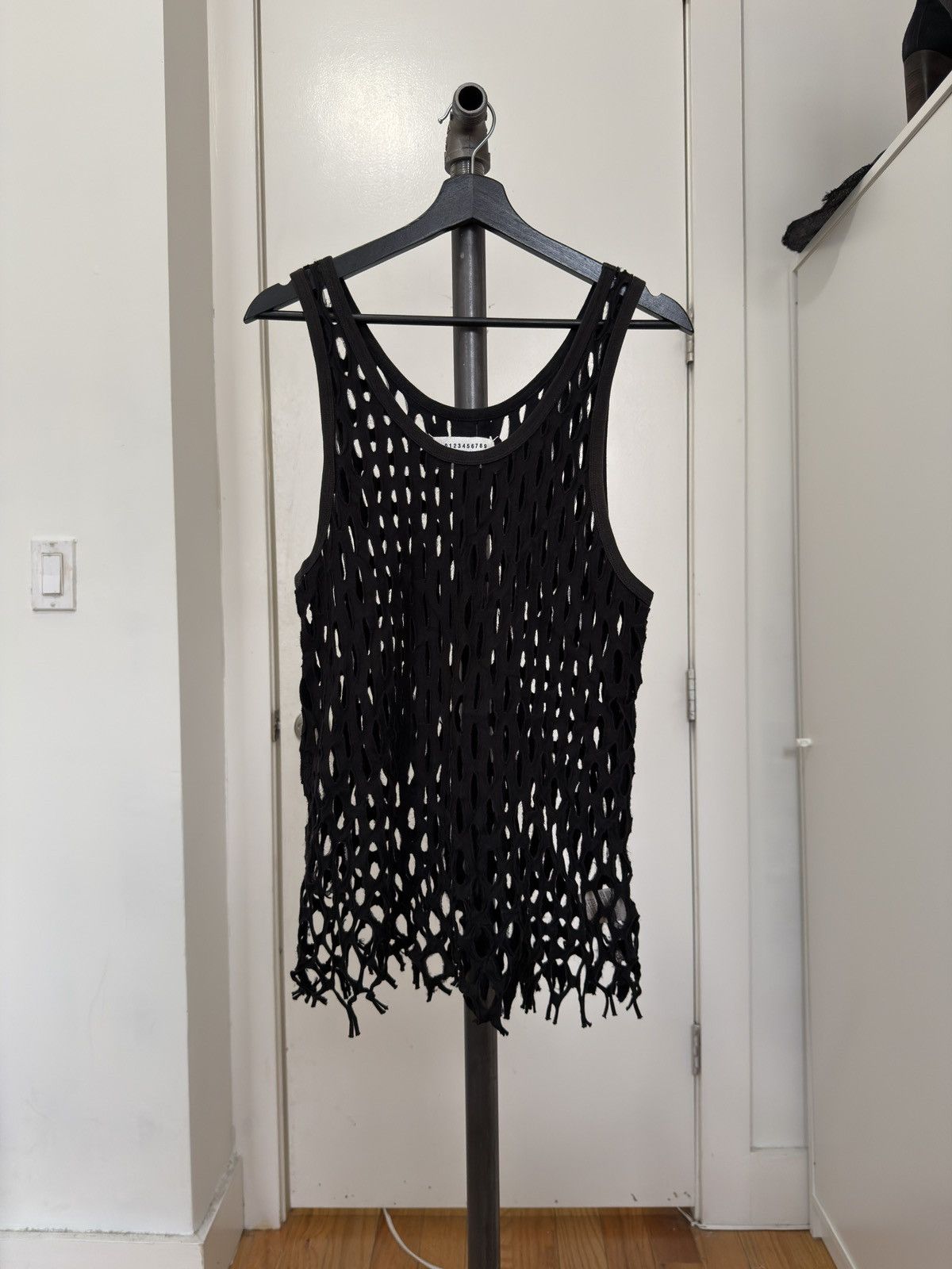 SS09 Lasercut Black Tank Top
