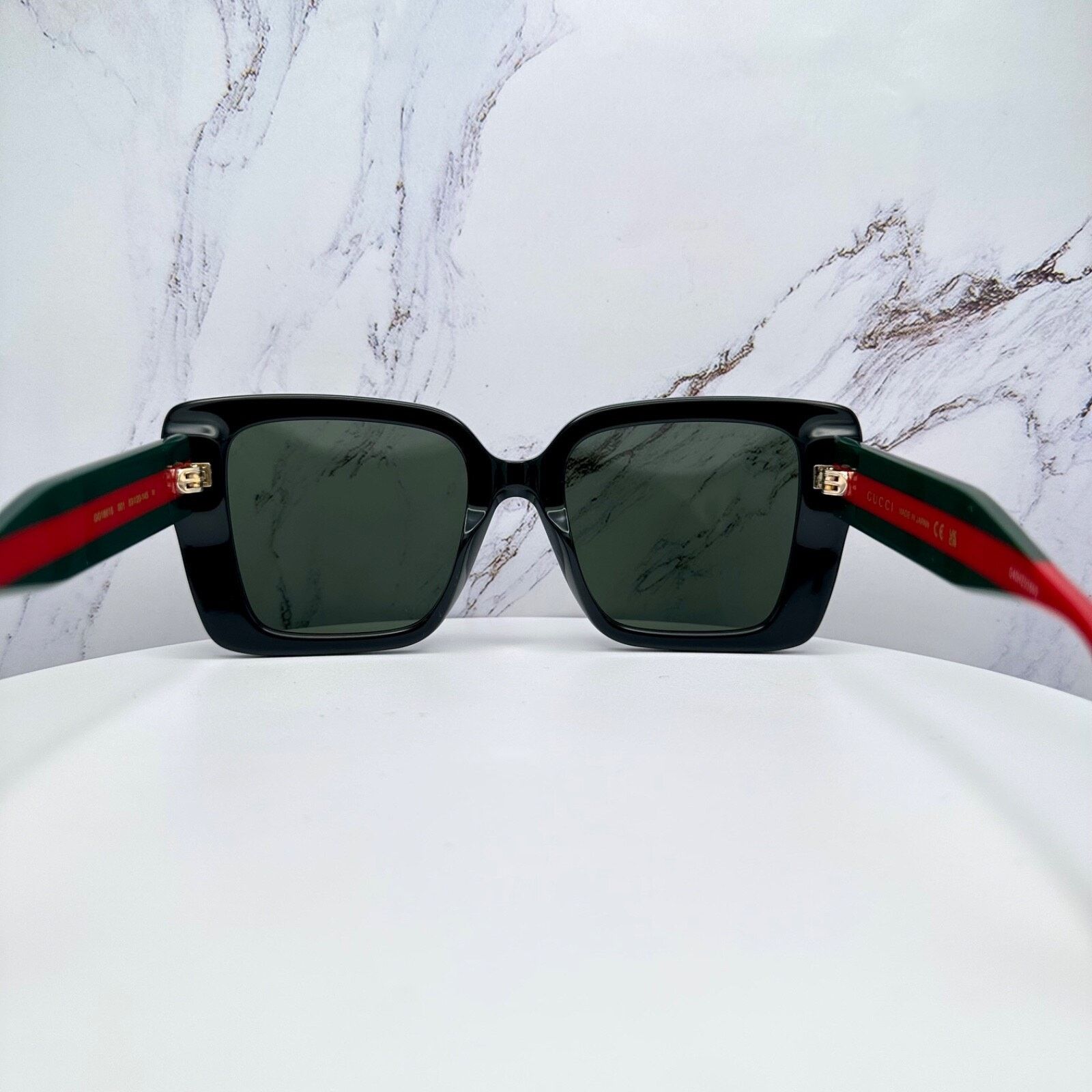 Gucci New GUCCI Sunglasses Black 53mm Gold 3D Metal Logo Square Size ONE SIZE - 21 Thumbnail