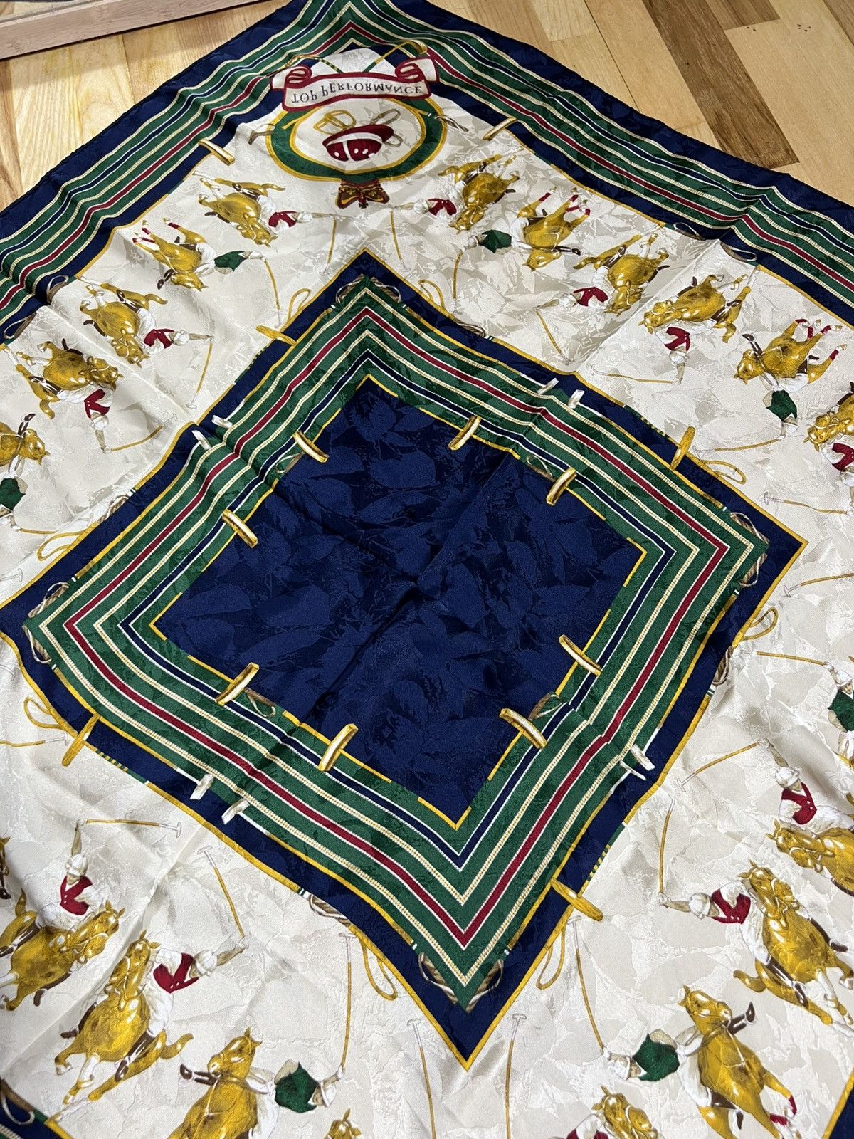 Furla Furla Scarf Polo Equestrian Print Square Vintage Style Size ONE SIZE - 4 Thumbnail