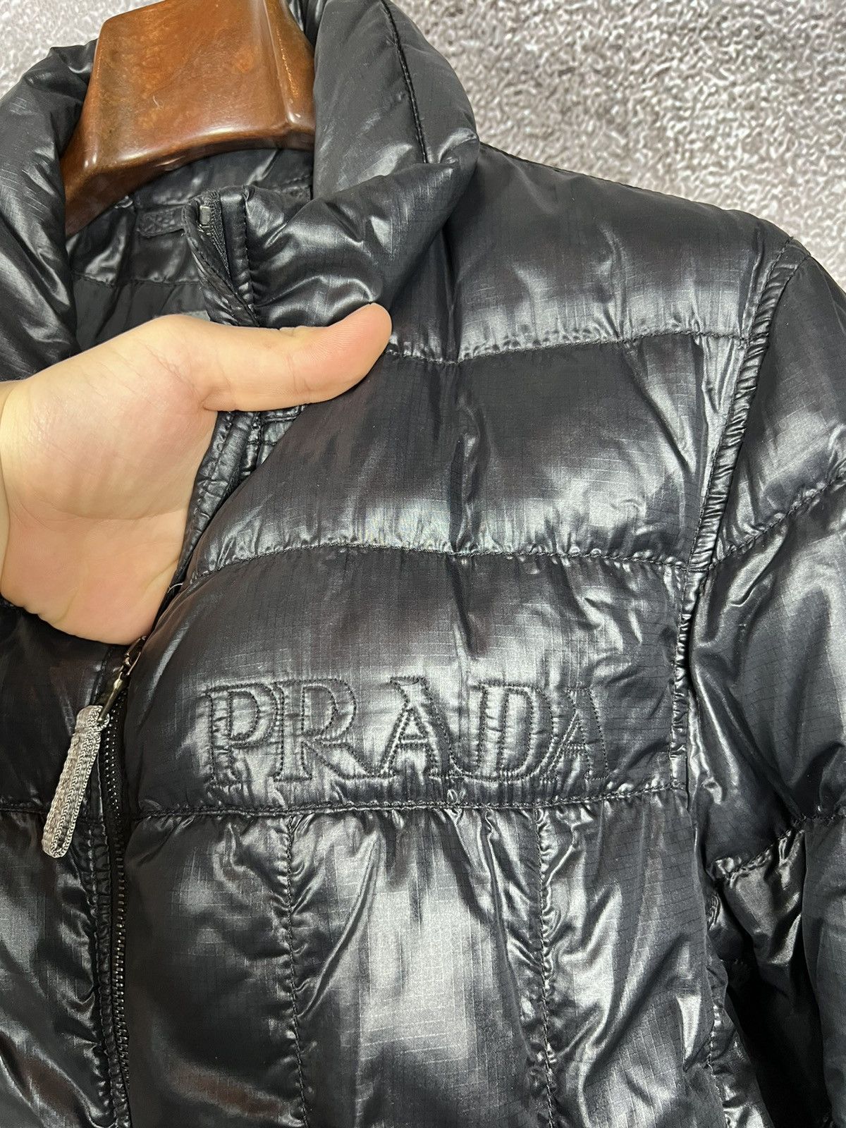 Prada Rare‼️2006 Prada Active Sport red tab shiny puffer jacket Size US L / EU 52-54 / 3 - 8 Thumbnail
