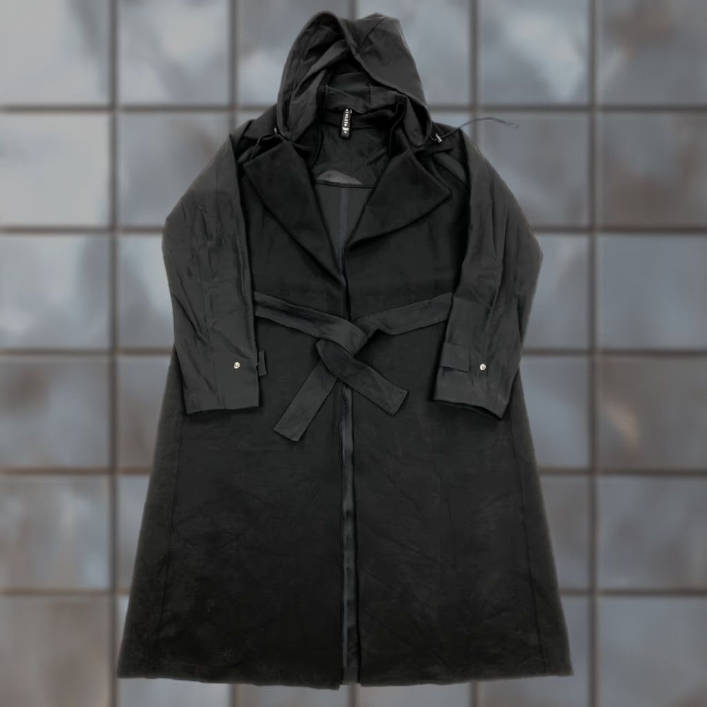 Athleta Athleta Trench Coat Jacket/Coat Black 12 Women Hooded Belted Long Softshell Polyester Holiday Voyage Size XL / US 12-14 / IT 48-50 - 1 Thumbnail