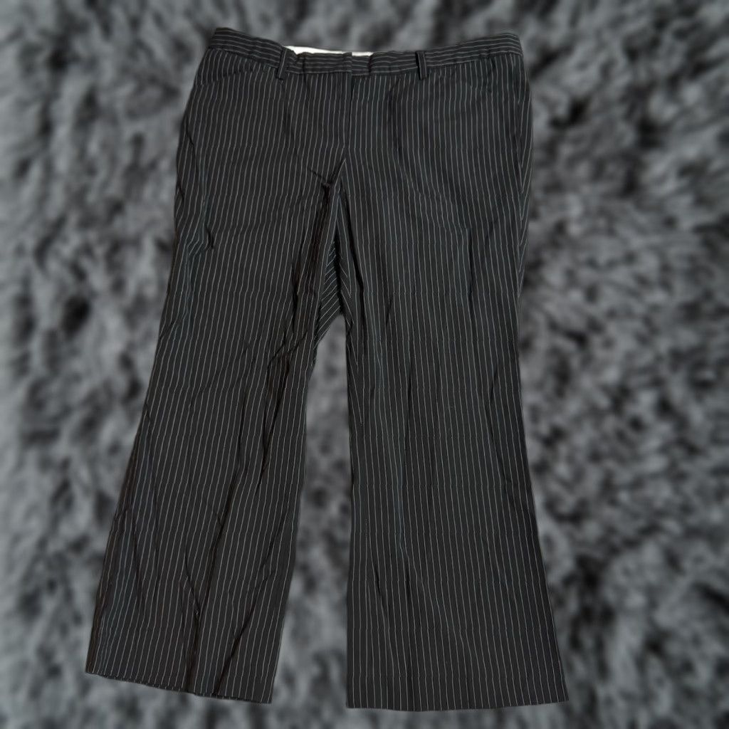 Vintage VINTAGE The Limited Drew Fit Pants Womens 10 Pinstripes Office Workwear Wide-Leg Black Size 10 Reg Size 32" / US 10 / IT 46 - 1 Thumbnail