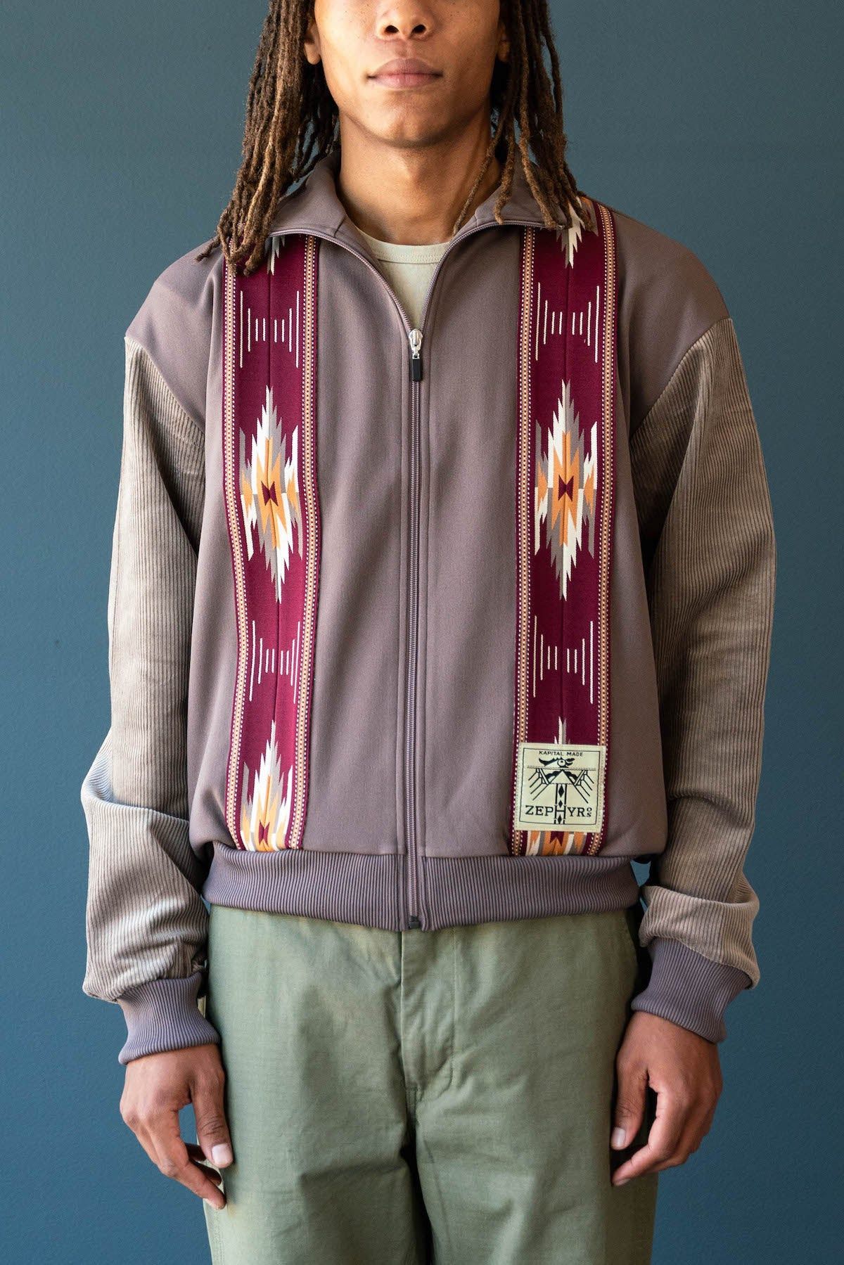 Kapital KAPITAL smooth jersey KOCHI & ZEPHYR track jacket lt.brown Size US XL / EU 56 / 4 - 7 Thumbnail