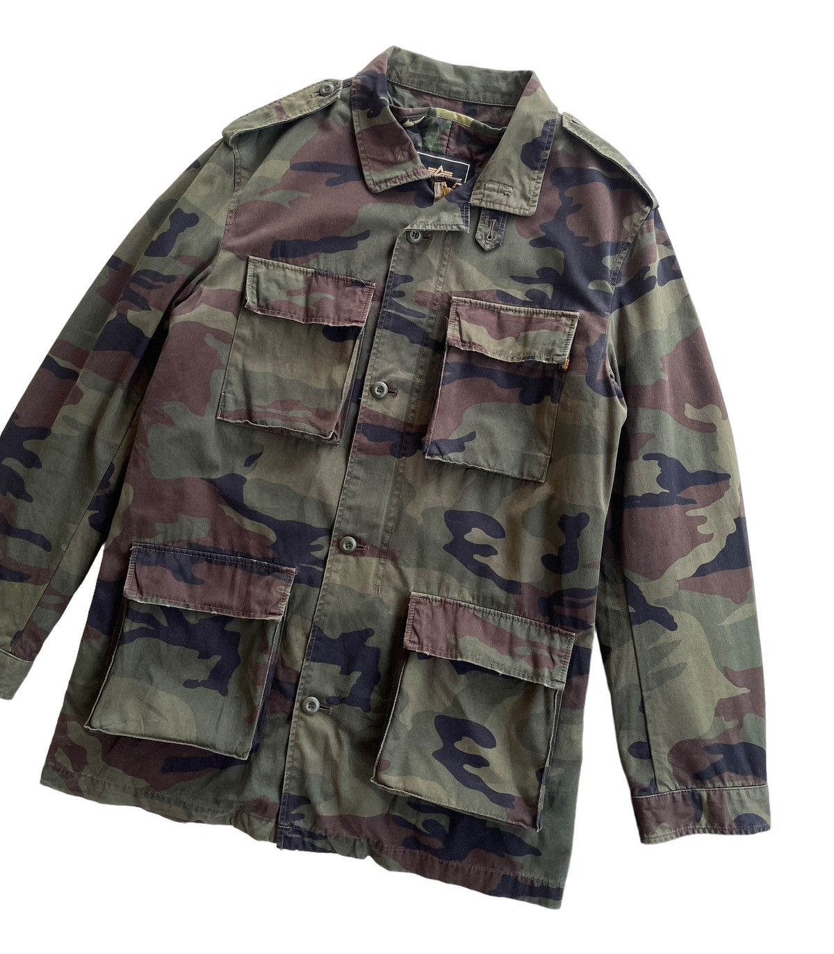 Alpha Industries Alpha Industries Camo Field Jacket Size US XL / EU 56 / 4 - 4 Thumbnail