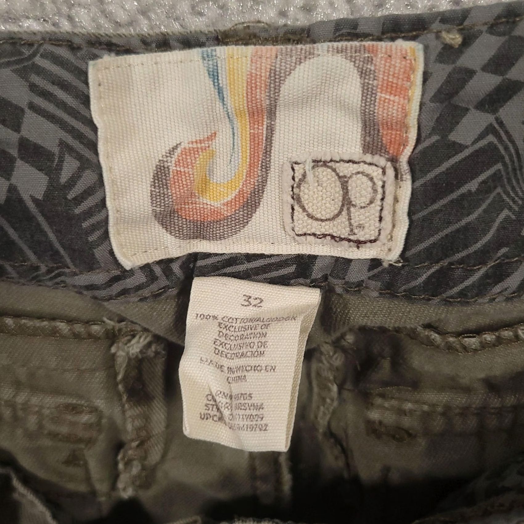 Ocean Pacific OP Cargo Shorts Mens 32 Green Multi Pocket Utility Cotton Casual Size US 32 / EU 48 - 7 Thumbnail