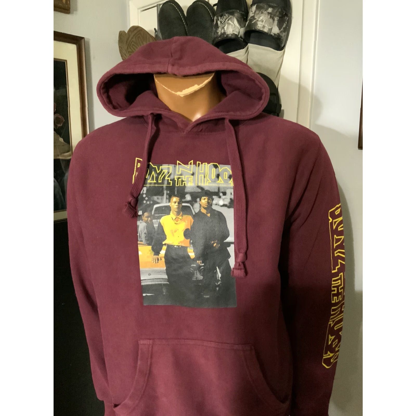 Etro Philcos Boyz N The Hood Maroon Movie Film Retro Graphic Pullover Hoodie M Mens Size US M / EU 48-50 / 2 - 8 Thumbnail