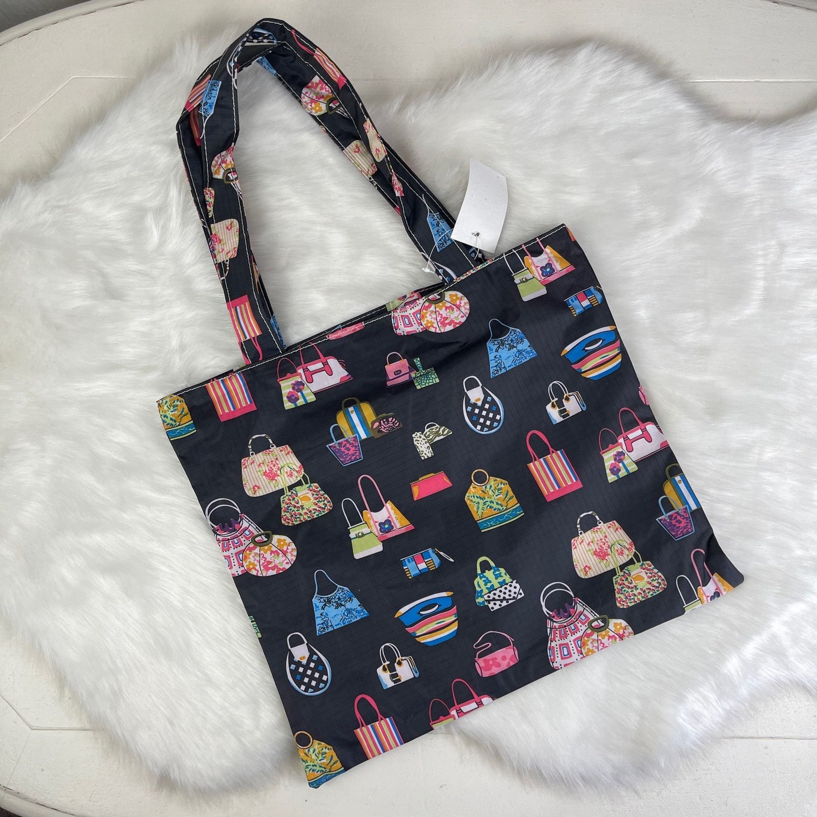 Vintage NWT VTG Tote Bag Lady Purse Handbag Satchel Bag Print 2002, Women's
