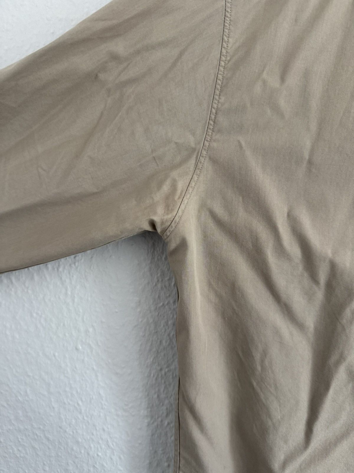 Helmut Lang Helmut Lang Contrast Collar Beige Military Shirt Size US M / EU 48-50 / 2 - 5 Thumbnail