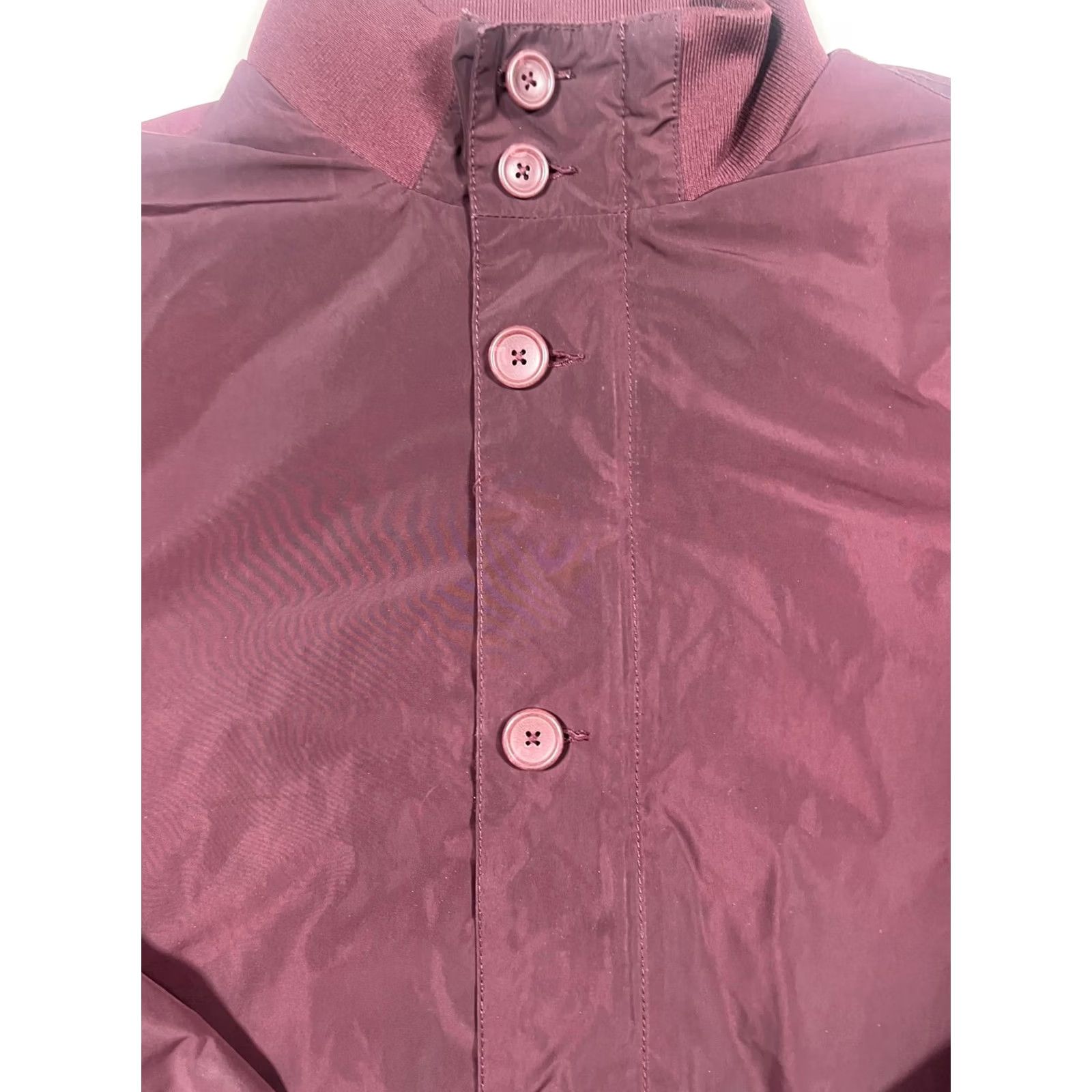 Tommy Hilfiger Tommy Hilfiger Jacket Mens Large Windbreaker Button Up Nylon Crest Patch Red Burgundy Size US L / EU 52-54 / 3 - 4 Thumbnail