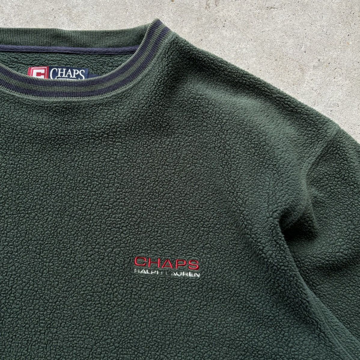 Chaps Ralph Lauren × Polo Ralph Lauren × Vintage vintage 90s CHAPS RALPH LAUREN Fleece Spellout sweatshirt Size US M / EU 48-50 / 2 - 7 Thumbnail