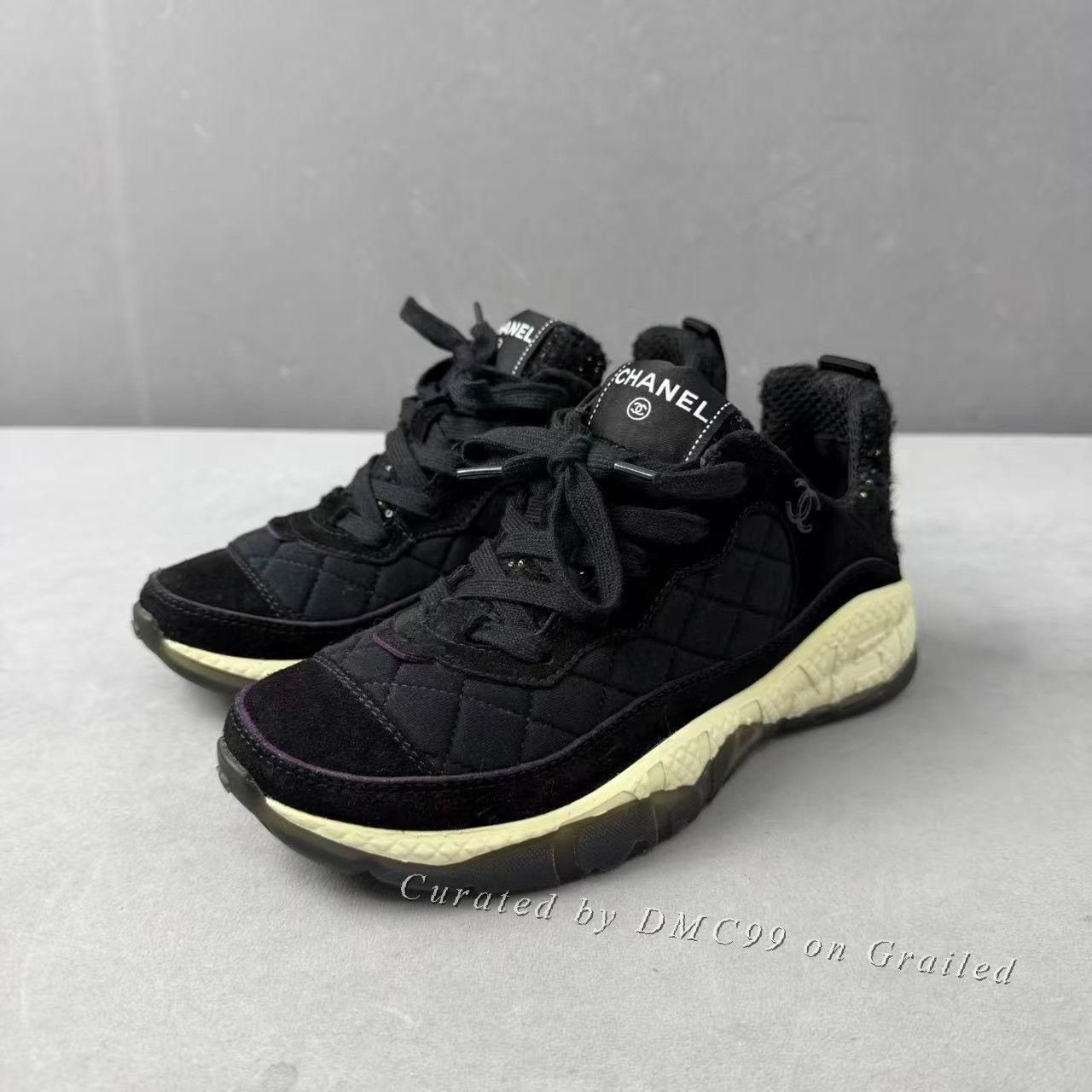 Chanel Chanel Quilted Suede Sneakers Size US 5 / IT 35 - 1 Thumbnail