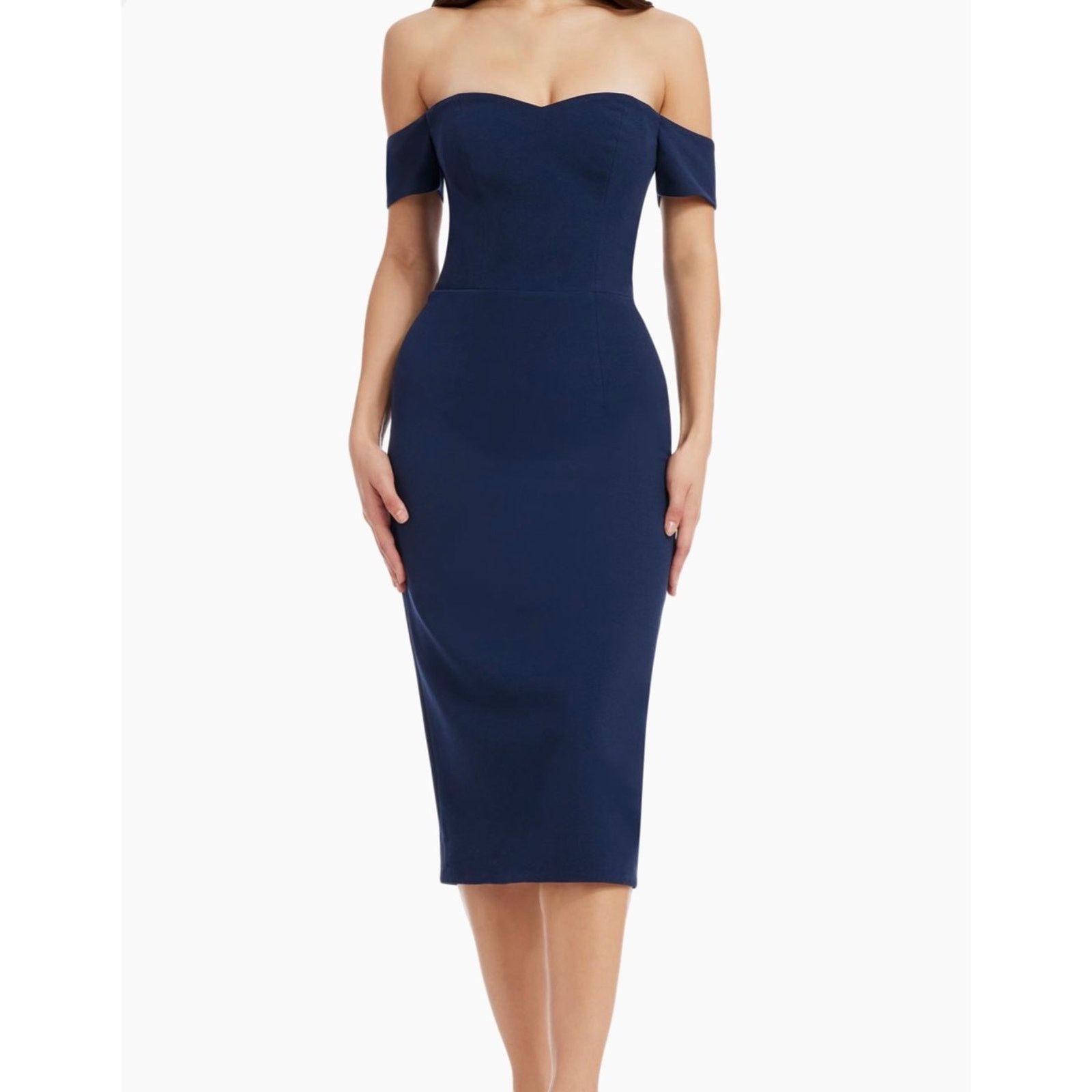Dress the Population Cosette Strapless Satin Corset Midi