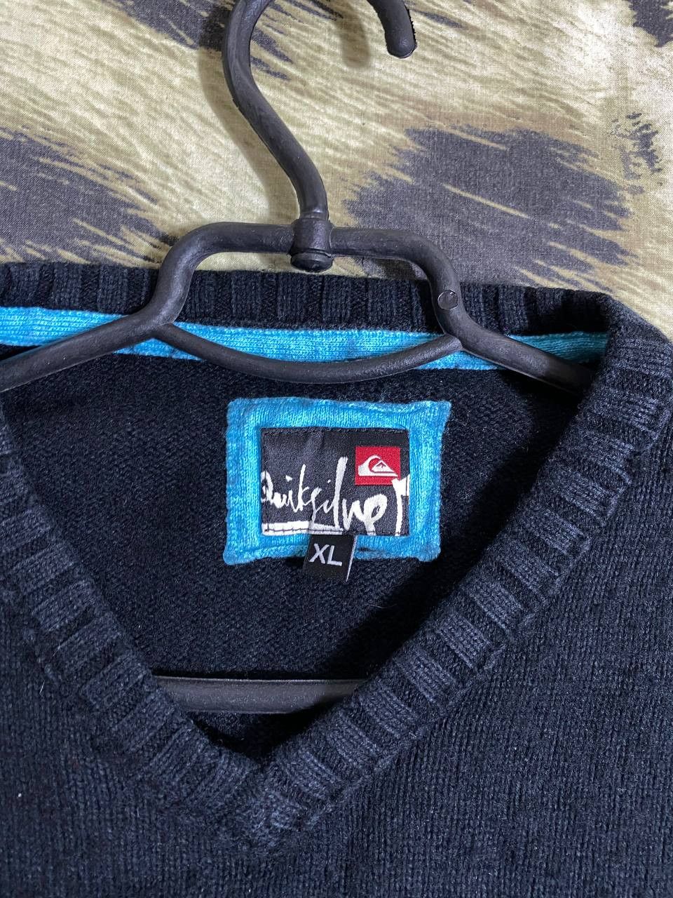 Quiksilver × Vintage 00s VINTAGE QUIKSILVER Knitted Big Logo Surf Style Sweater Size US XL / EU 56 / 4 - 13 Thumbnail