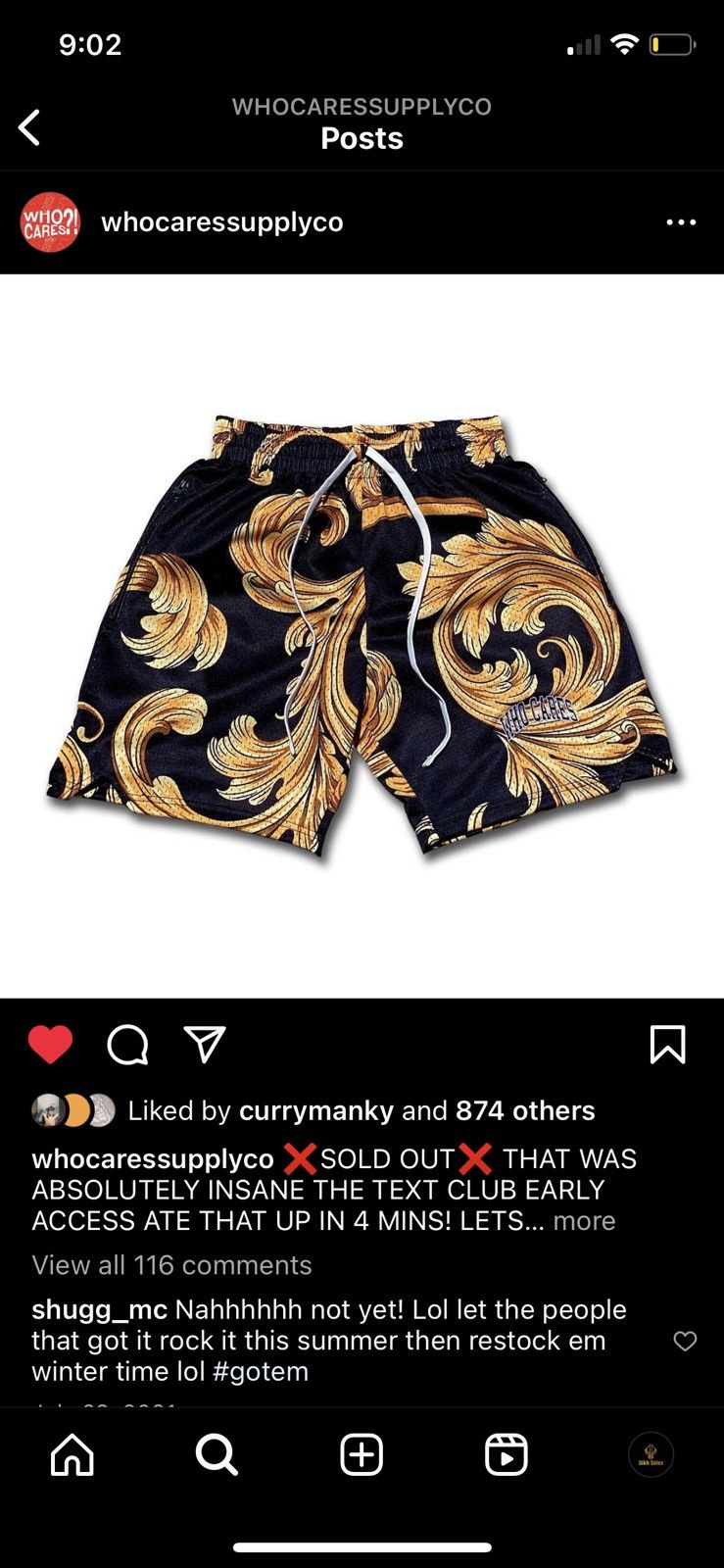Other WhoCaresSupplyCo Black Shorts Size US 36 / EU 52 - 1 Thumbnail