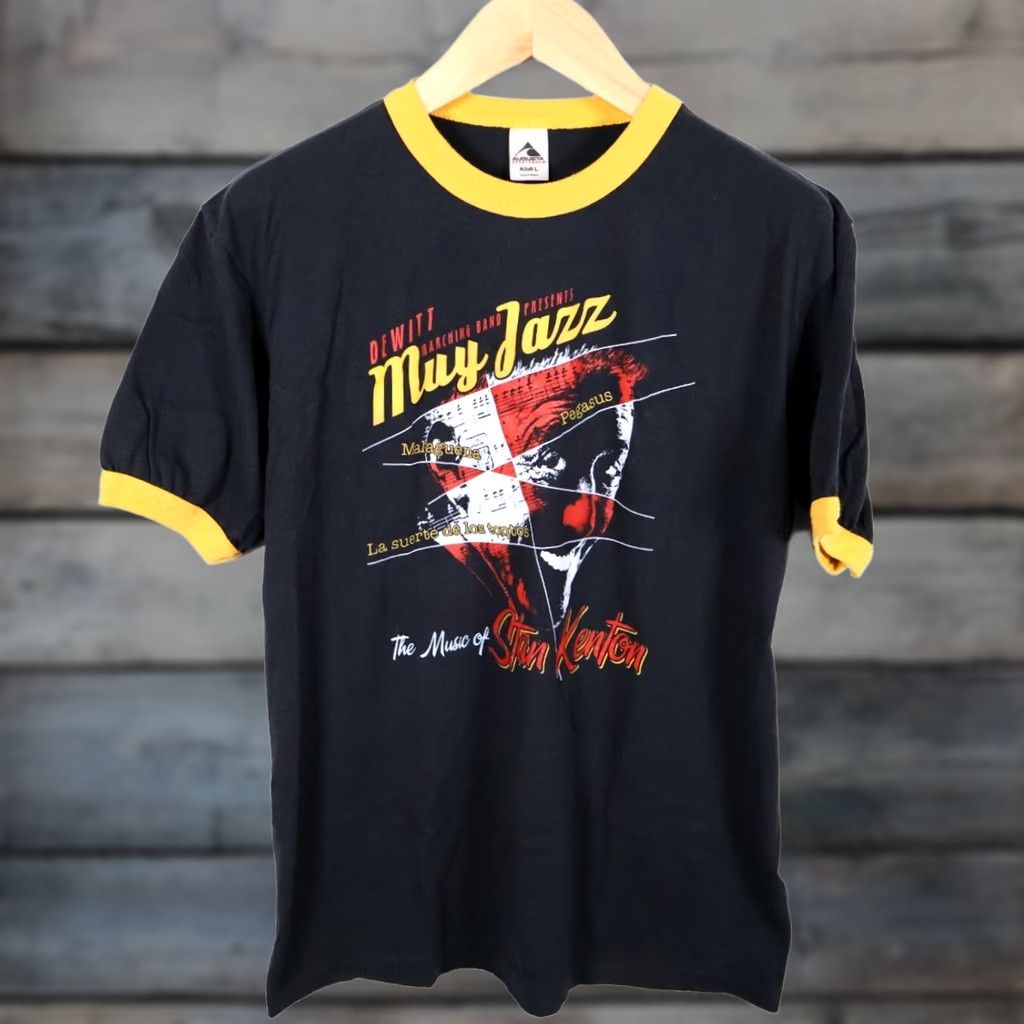 Augusta Sportswear Stan Kenton Music Ringer T-Shirt Men's Large Black Double Sided Jazz Band Size US L / EU 52-54 / 3 - 1 Thumbnail
