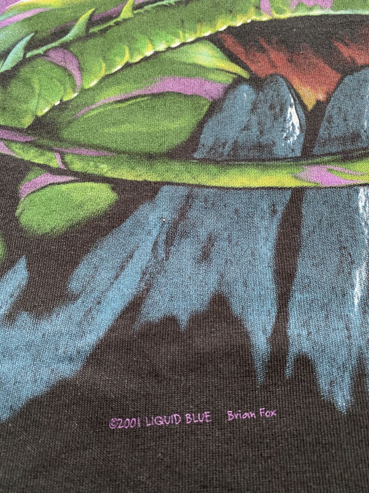 Japanese Brand × Liquid Blue × Vintage Liquid Blue Rare 90s tee Green Dragon 2side Print Size US L / EU 52-54 / 3 - 9 Thumbnail
