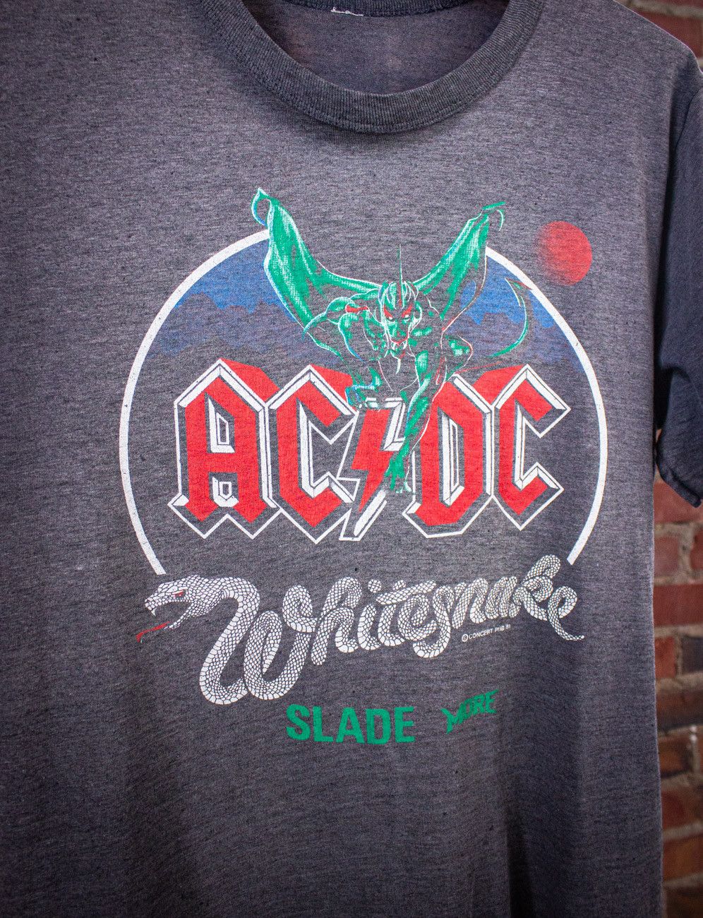 Band Tees × Vintage Vintage AC/DC Monsters of Rock Concert T Shirt 1981 Size US M / EU 48-50 / 2 - 5 Thumbnail
