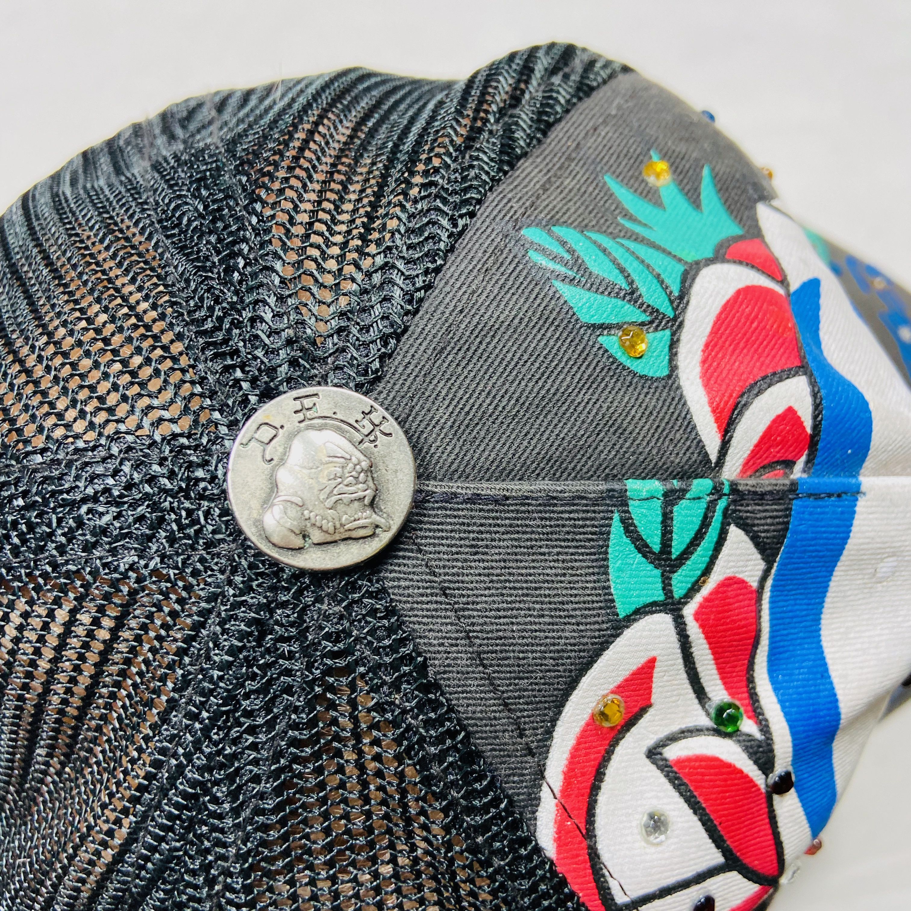 Christian Audigier ED HARDY CHRISTIAN AUDIGIER FADED VINTAGE SKULL CAP - № 4126 Size ONE SIZE - 5 Thumbnail