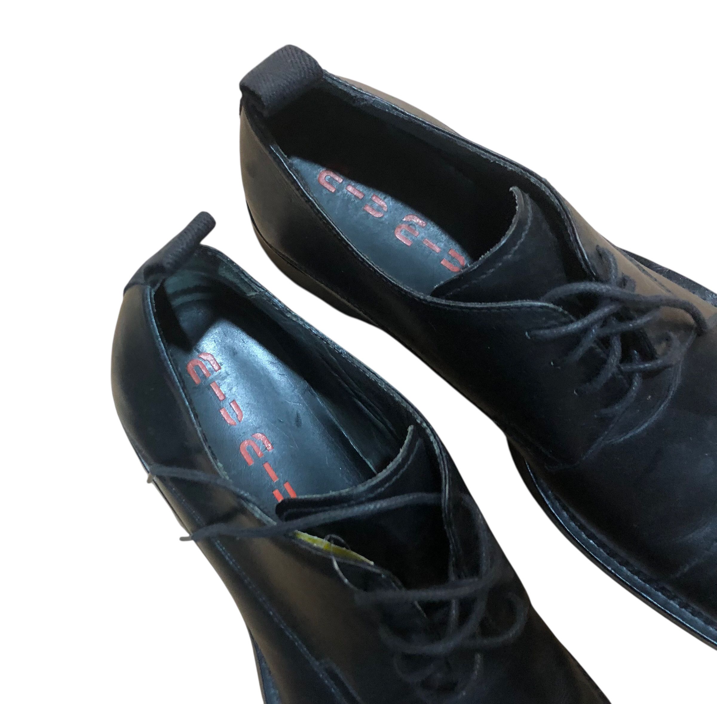 Miu Miu 💯Archive MIU MIU FW2001 Mens Leather Derby Shoes Boots Size US 7.5 / EU 40-41 - 6 Thumbnail