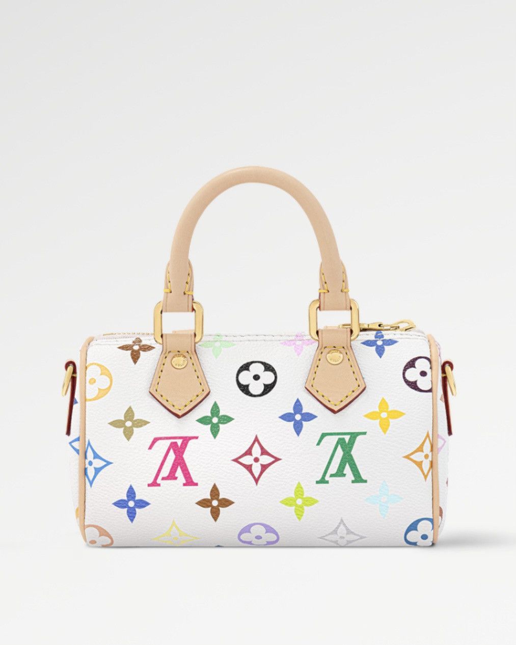 Louis Vuitton × Takashi Murakami Louis Vuitton Murakami White Nano Speedy 2025 NWT M13391 Size ONE SIZE - 15 Thumbnail