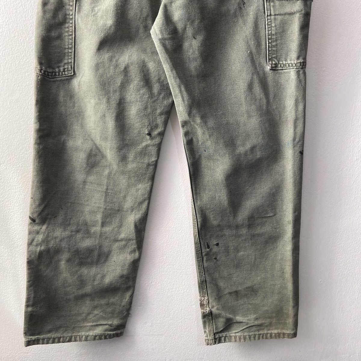 Carhartt × Vintage Distressed Faded Vintage Carhartt Double Knee Moss Green Size US 30 / EU 46 - 3 Thumbnail