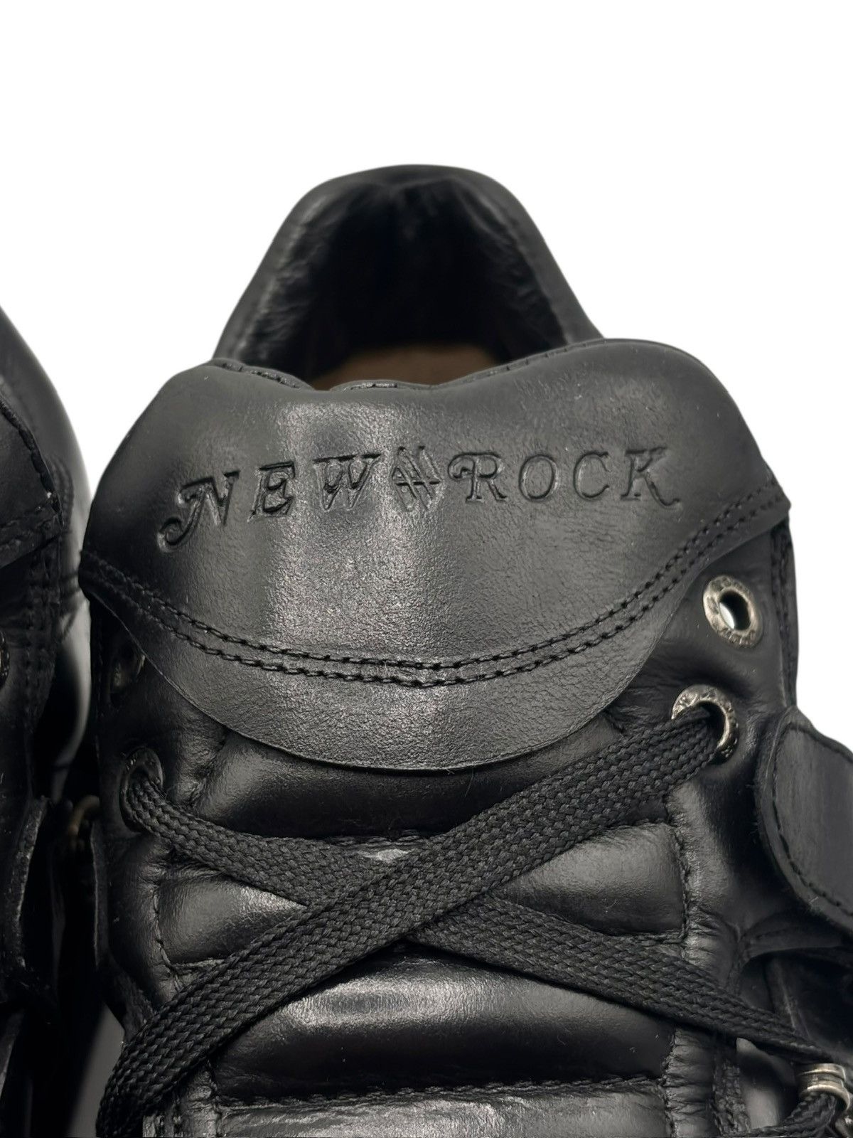 RARE vintage New Rock black trailer platform boots