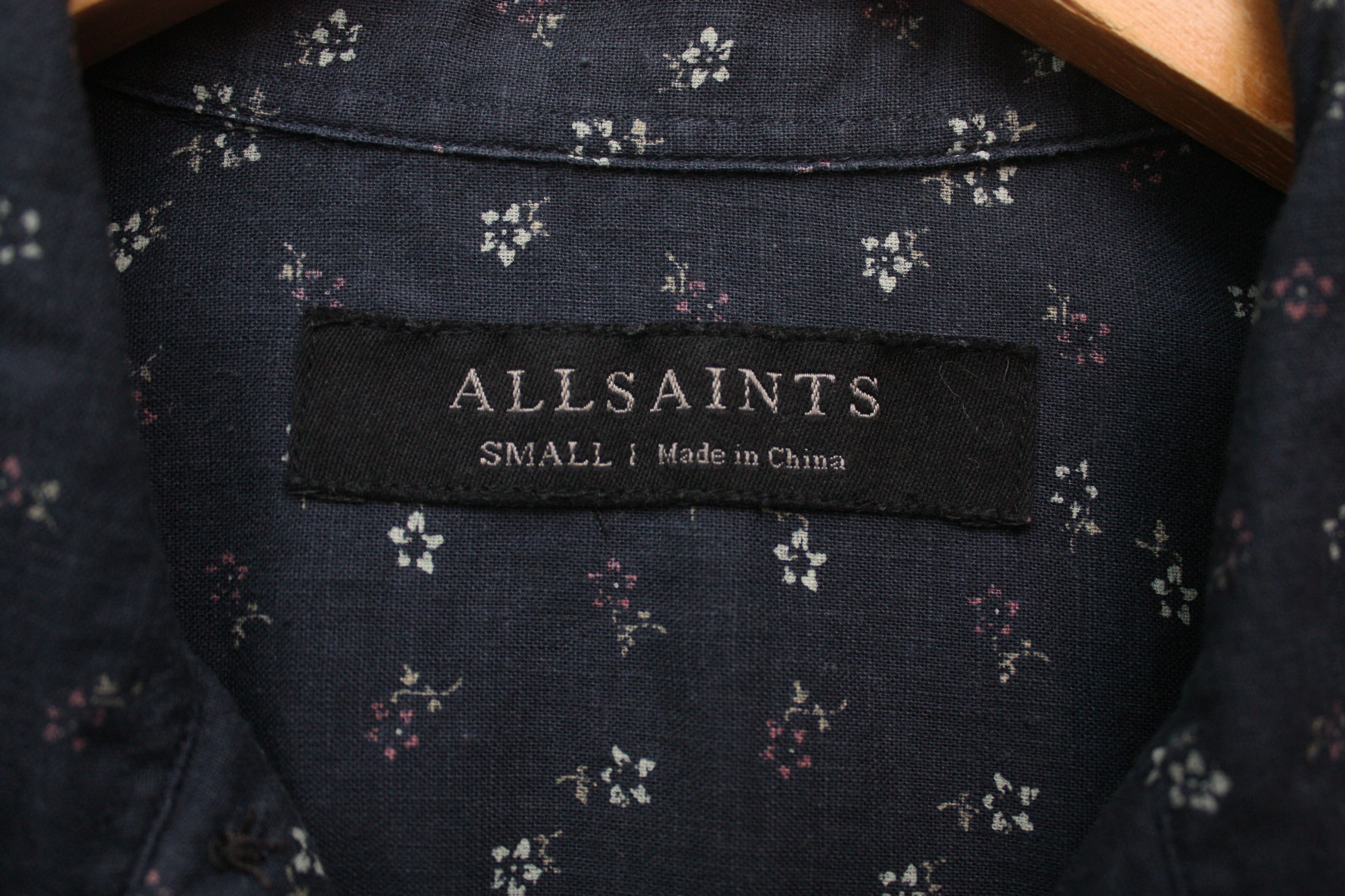 Allsaints All Saints Rosid SS Shirt Navy Linen Short Sleeve Small Size US S / EU 44-46 / 1 - 4 Thumbnail