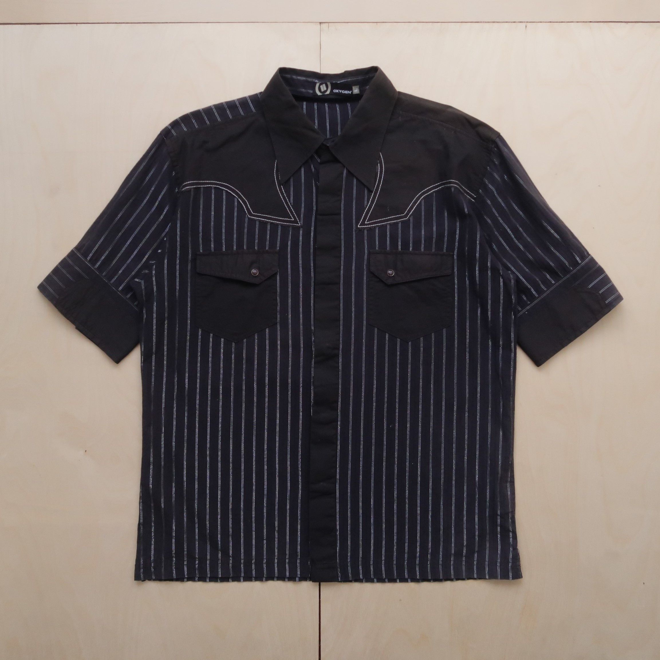 Hysteric Glamour 1990s Oxygen Patchwork Shirt Punk Style Size US L / EU 52-54 / 3 - 2 Thumbnail