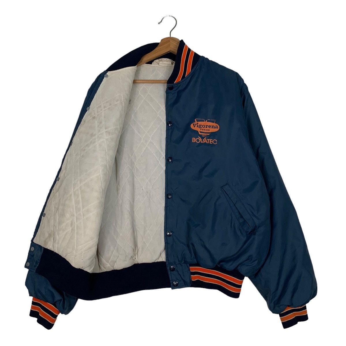 Vintage Don-Jac VIGORENA Feeds Bovatec Nylon Coach Jacket #0080-C5 Size US L / EU 52-54 / 3 - 10 Thumbnail
