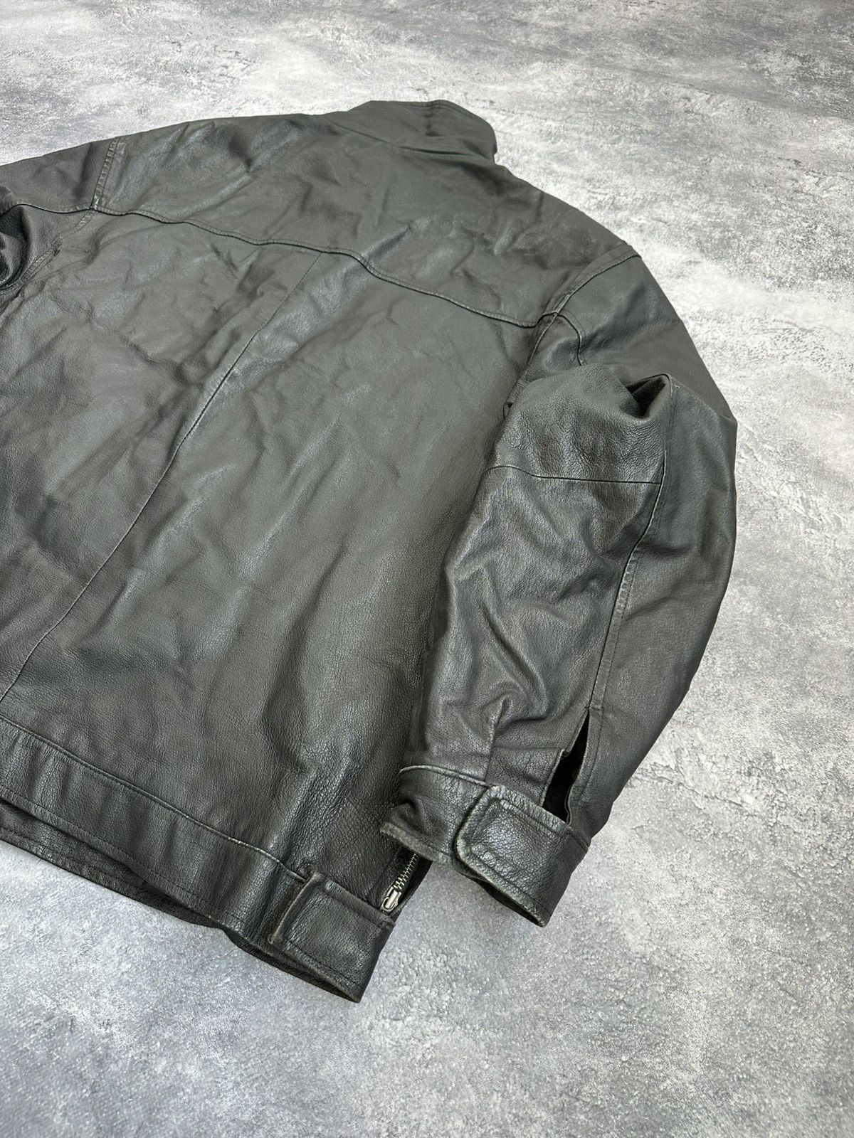 Japanese Brand Archive Heavy Japanese Vintage Black Leather Jacket Size US XL / EU 56 / 4 - 18 Thumbnail