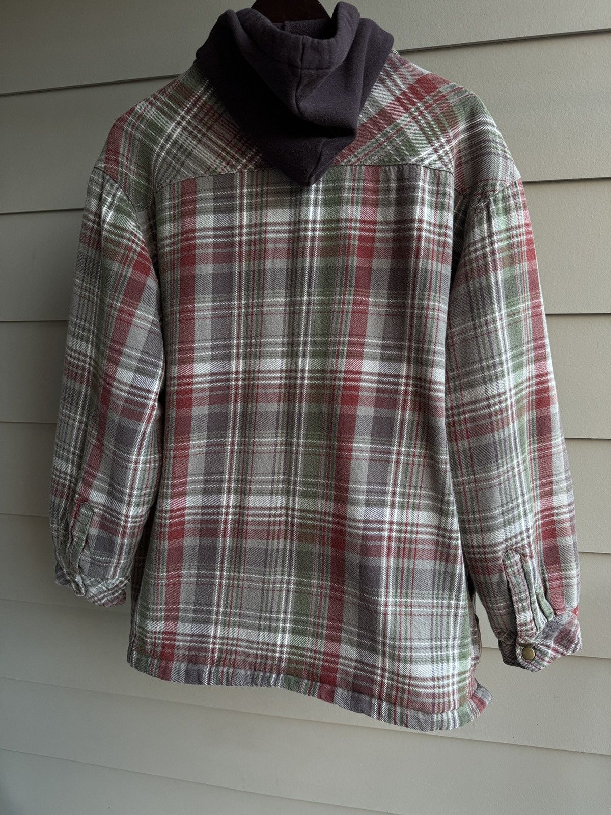Japanese Brand Grunge Flannel Hooded Jacket Zipped Shirt Quilted Lined XXL Size US XXL / EU 58 / 5 - 9 Thumbnail